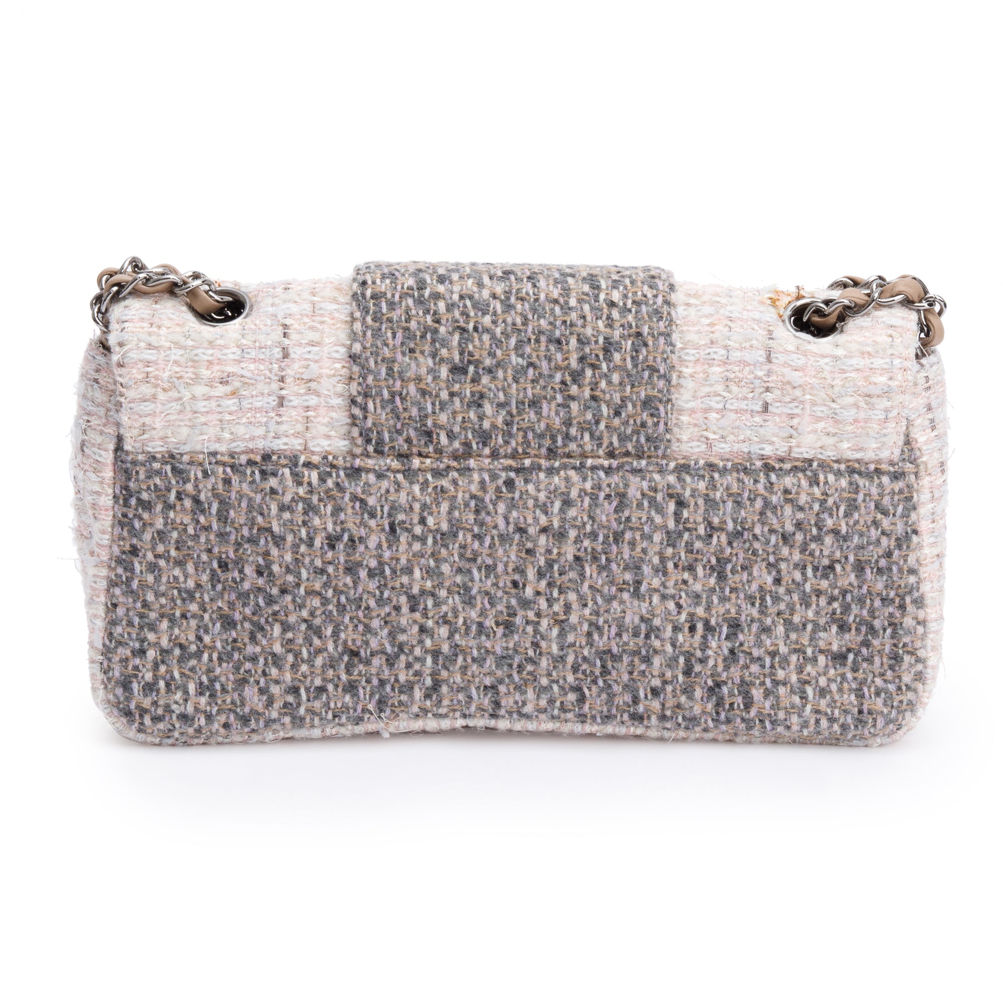 Chanel Grey Multicolor Tweed Medium Fantasy Flap Bag w/ Authenticity Card