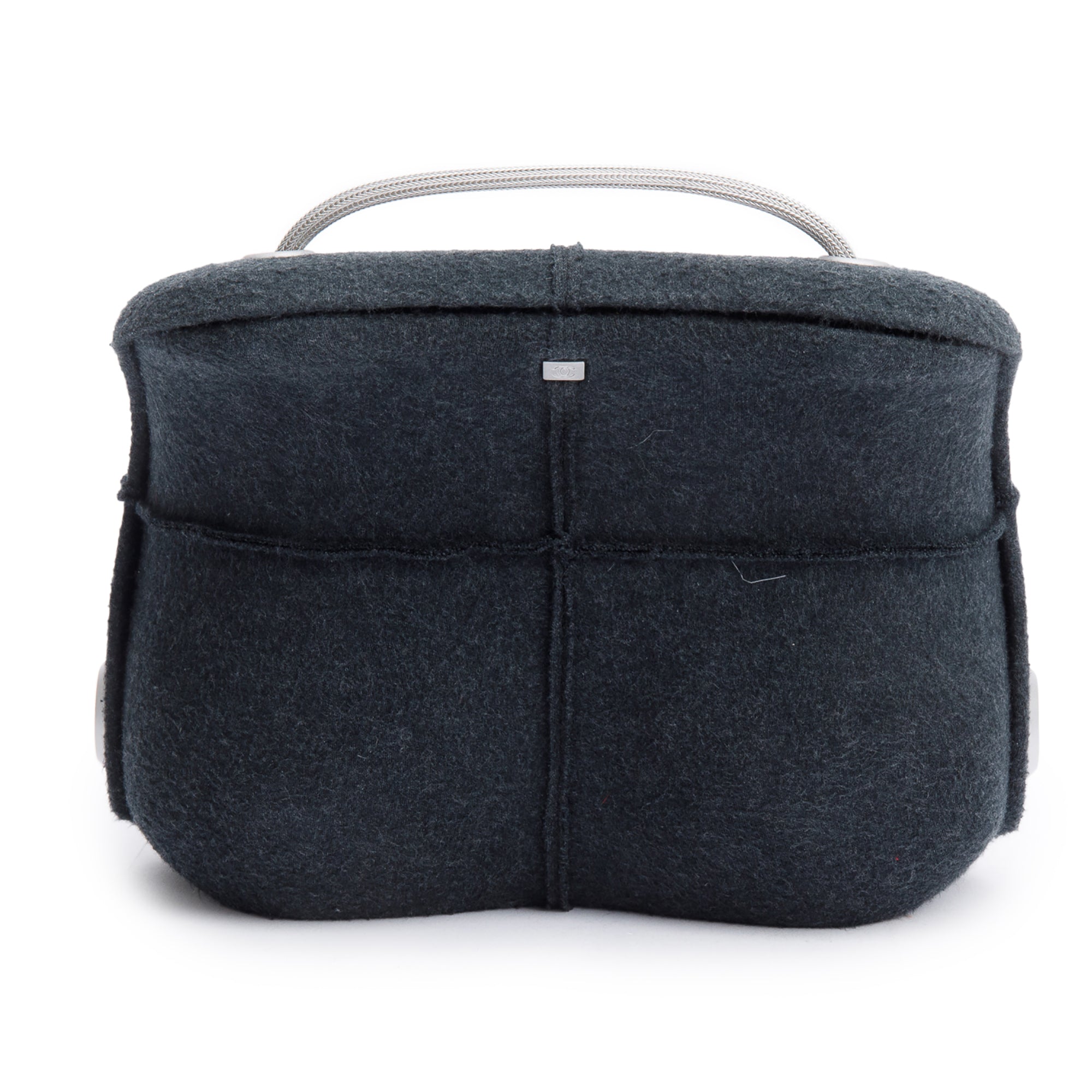 Chanel Grey Wool Identification Millenium Crossbody Bag w/ Box & Authenticity Card