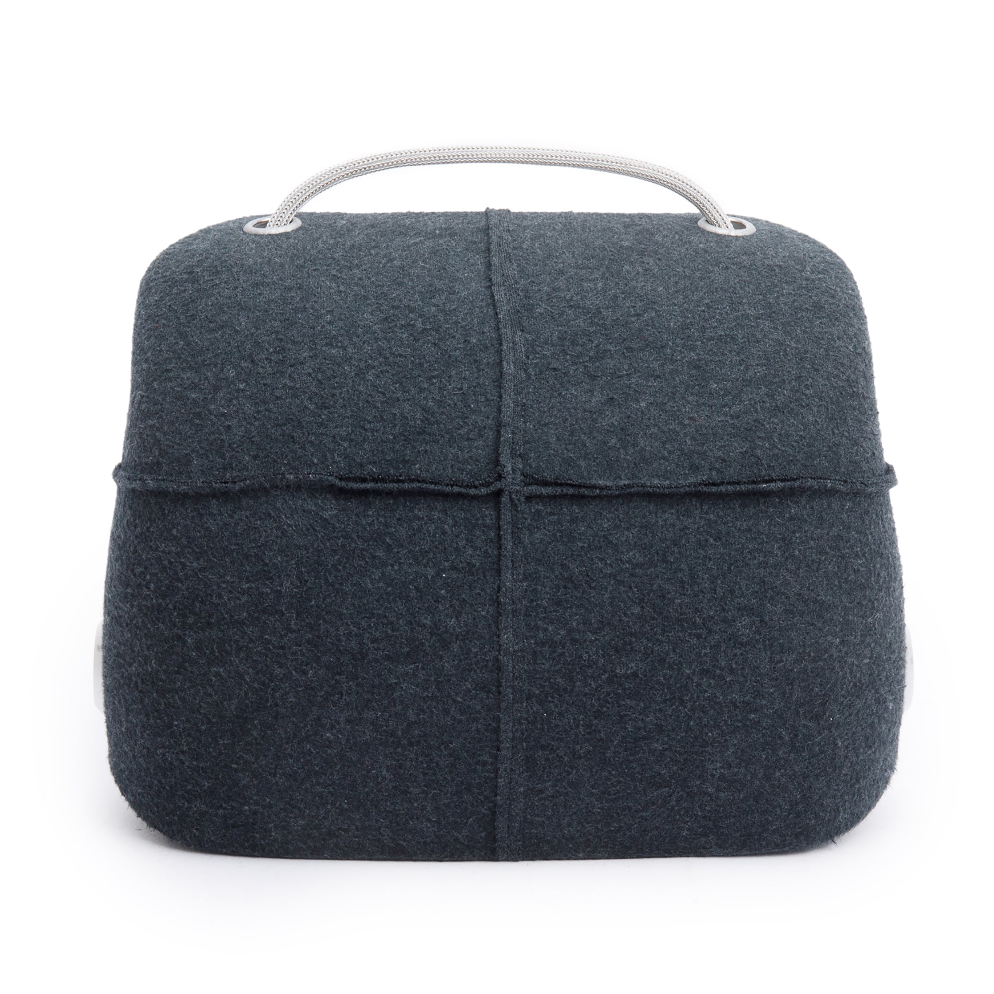 Chanel Grey Wool Identification Millenium Crossbody Bag w/ Box & Authenticity Card