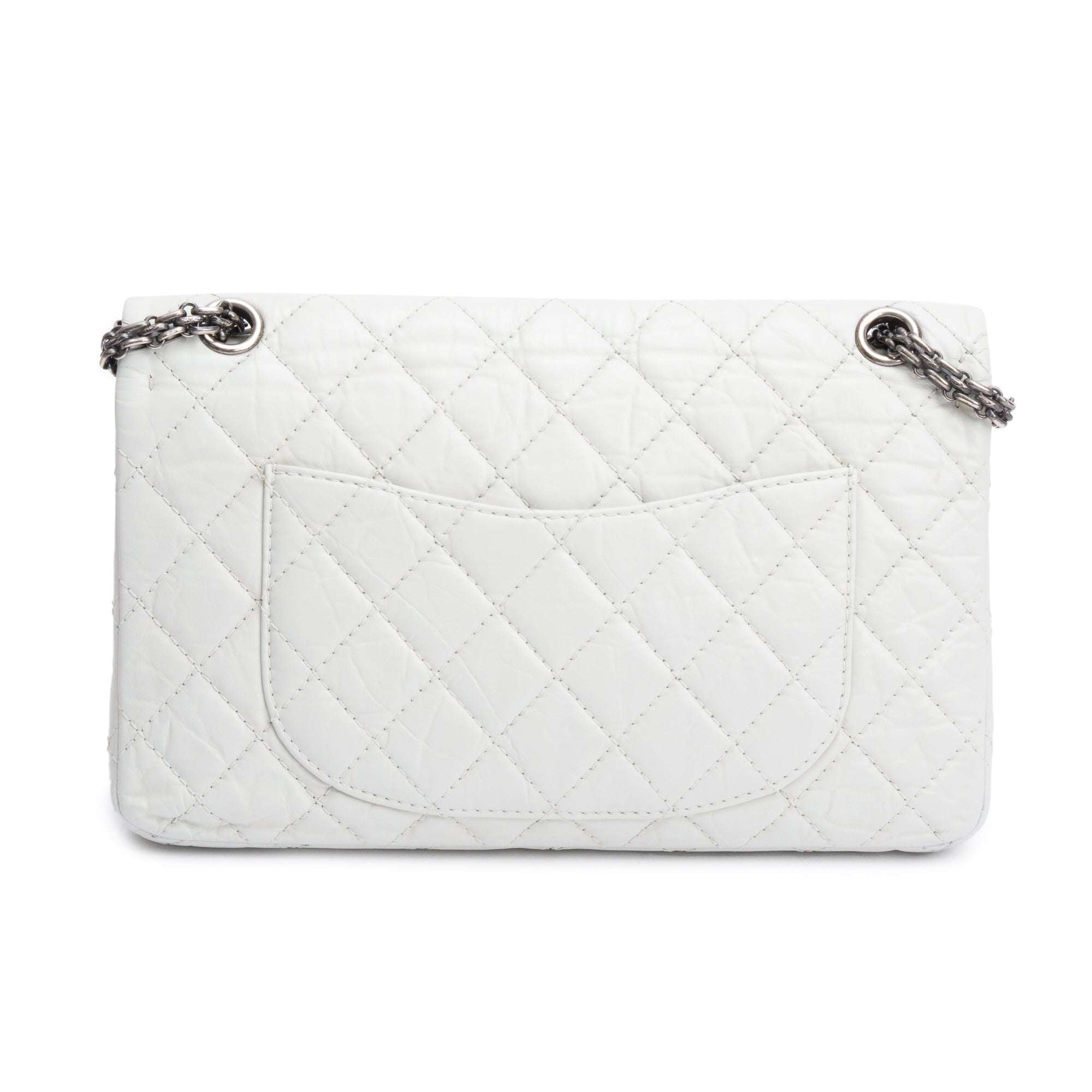 Chanel Ivory Aged Calfskin Leather 2.55 Reissue 226 Double Flap Bag