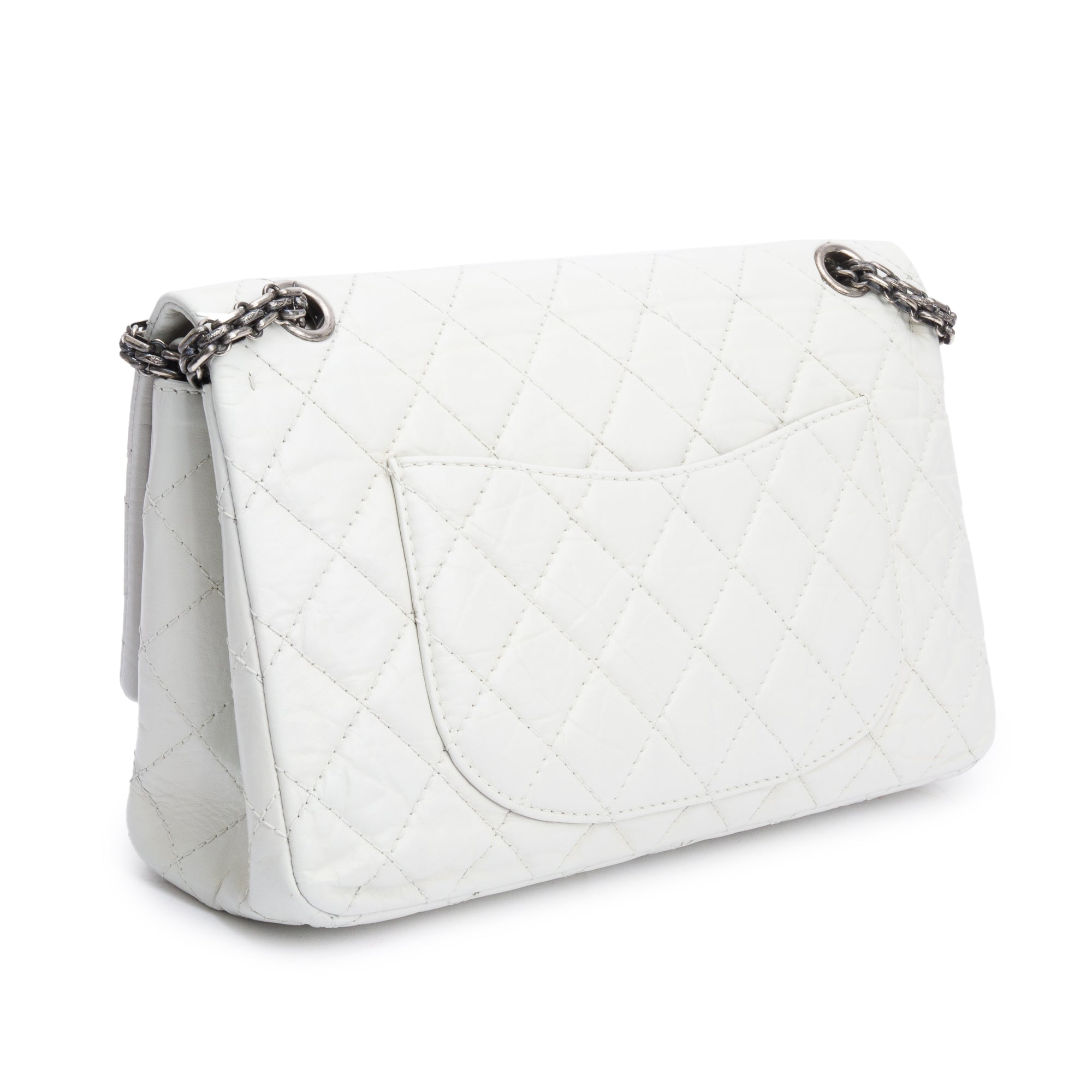 Chanel Ivory Aged Calfskin Leather 2.55 Reissue 226 Double Flap Bag