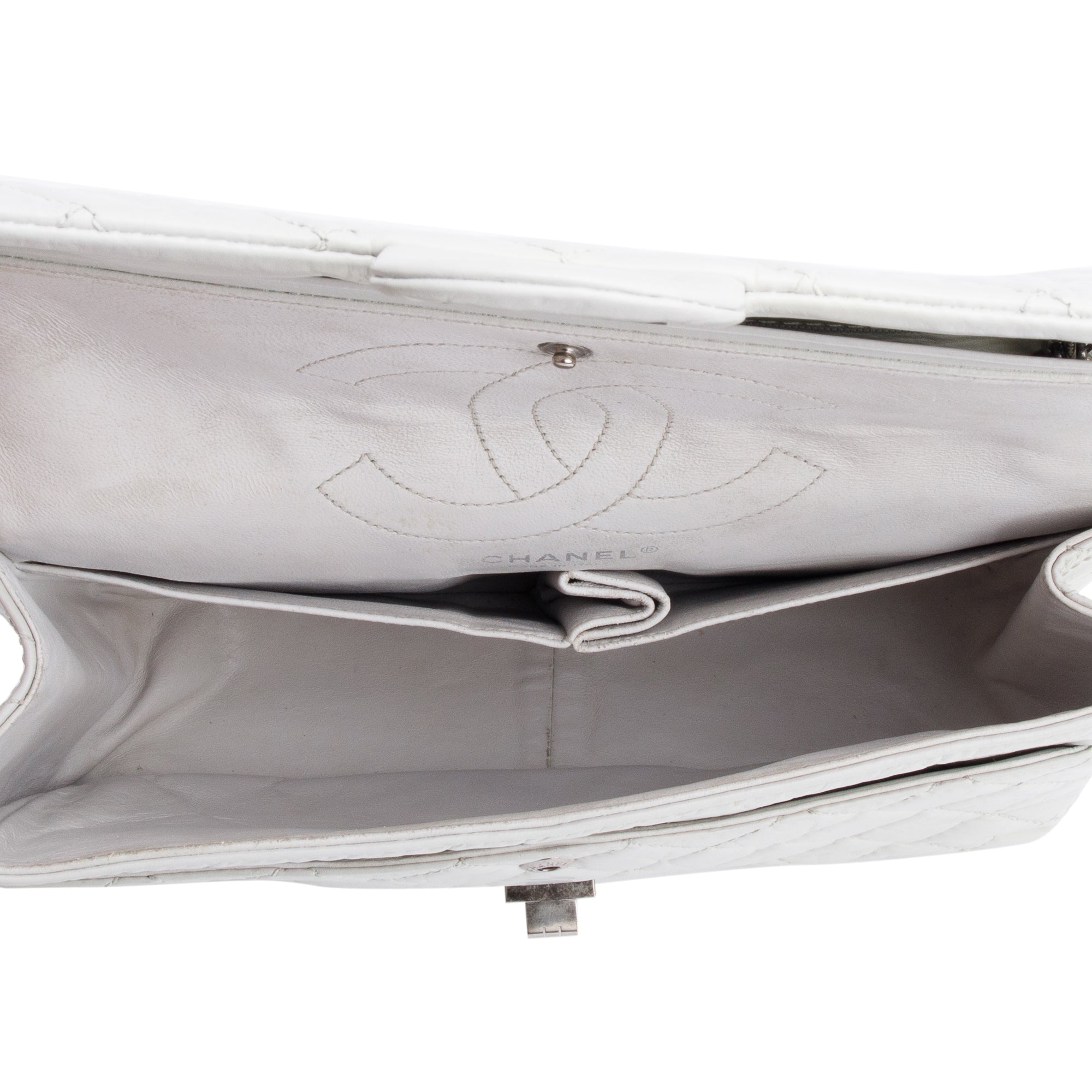 Chanel Ivory Aged Calfskin Leather 2.55 Reissue 226 Double Flap Bag