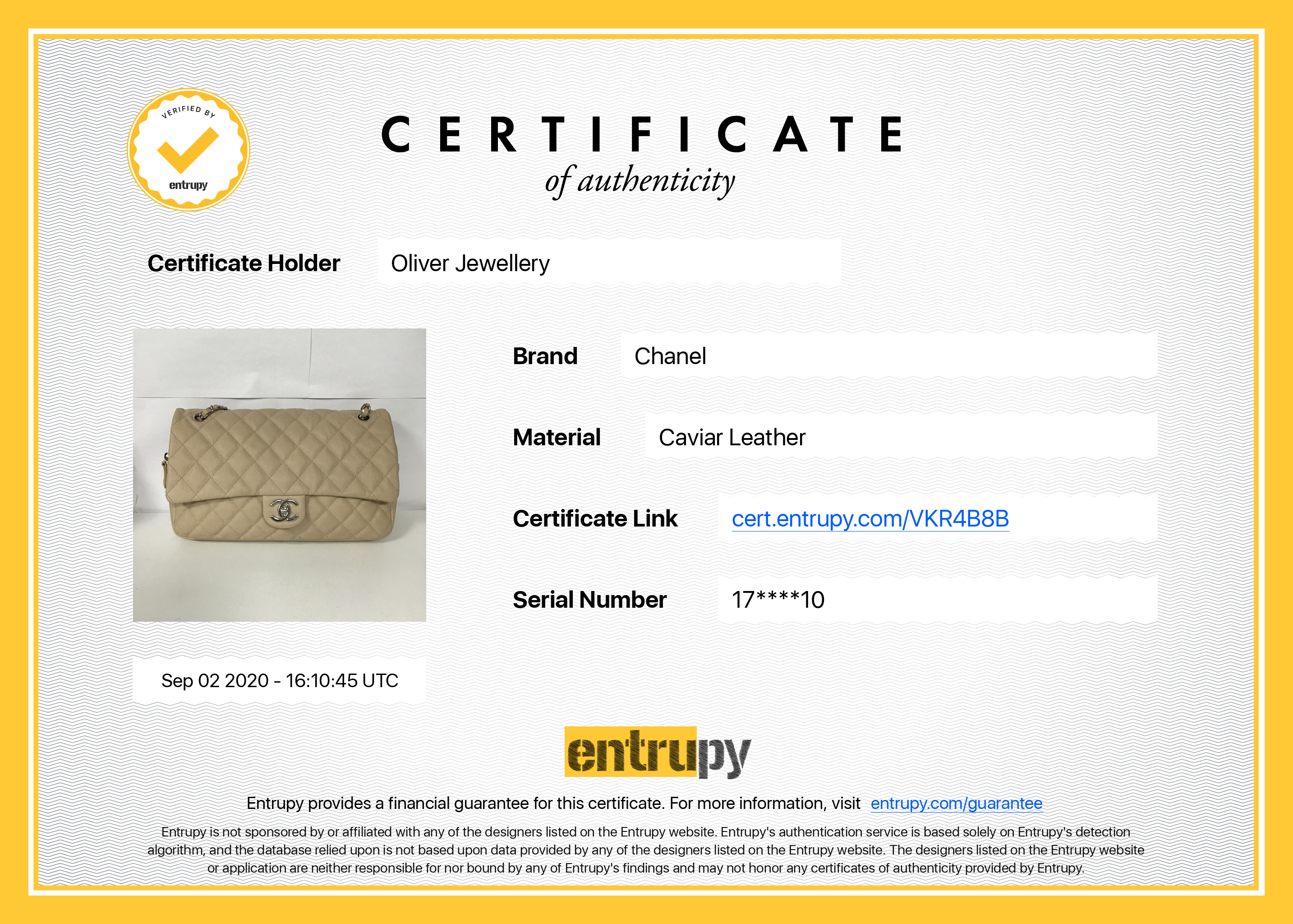 Chanel Jumbo Caviar Easy Flap Bag w/ Box