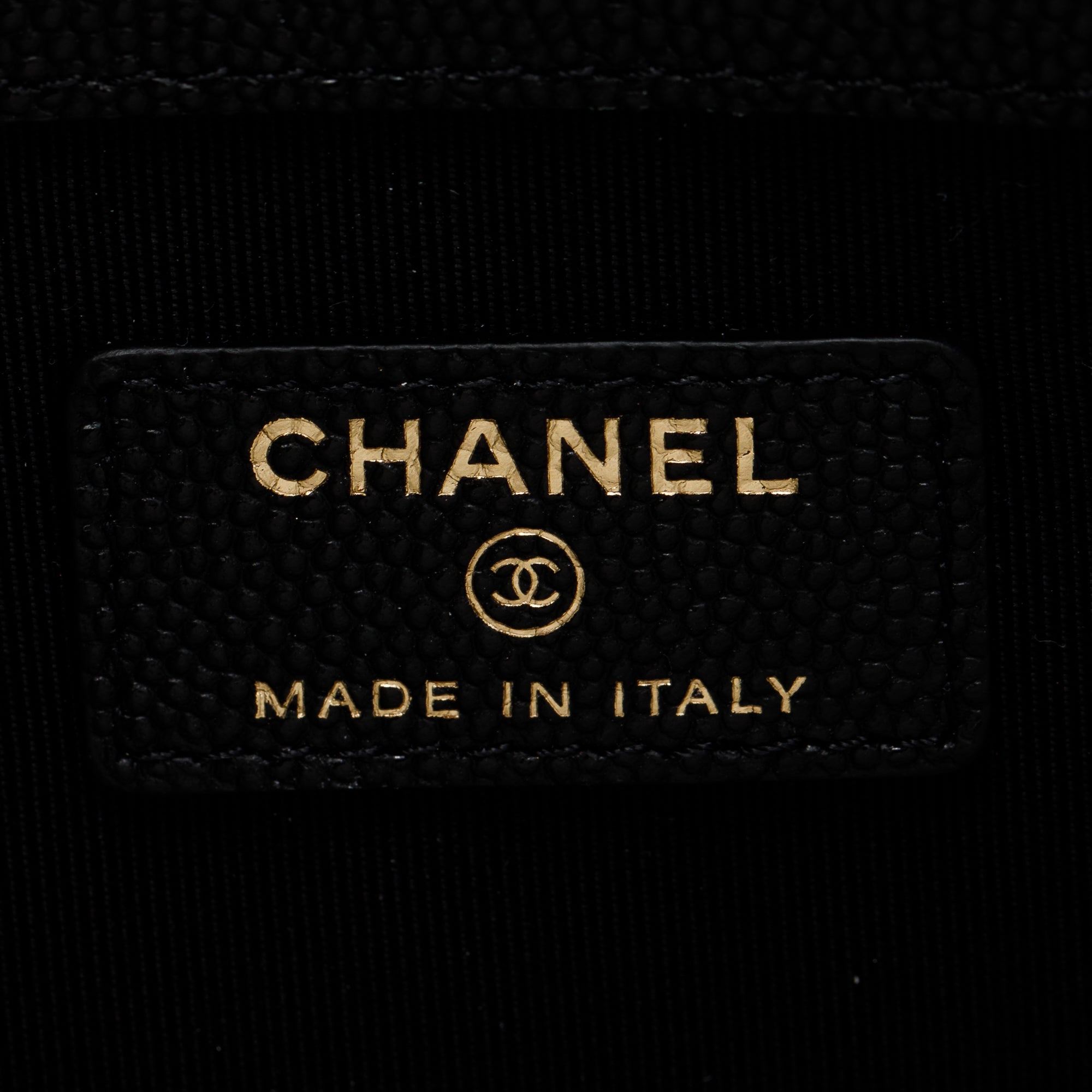 Chanel Large Quilted Caviar Leather O-Case Clutch w/ Box, Receipt & Authenticity Card