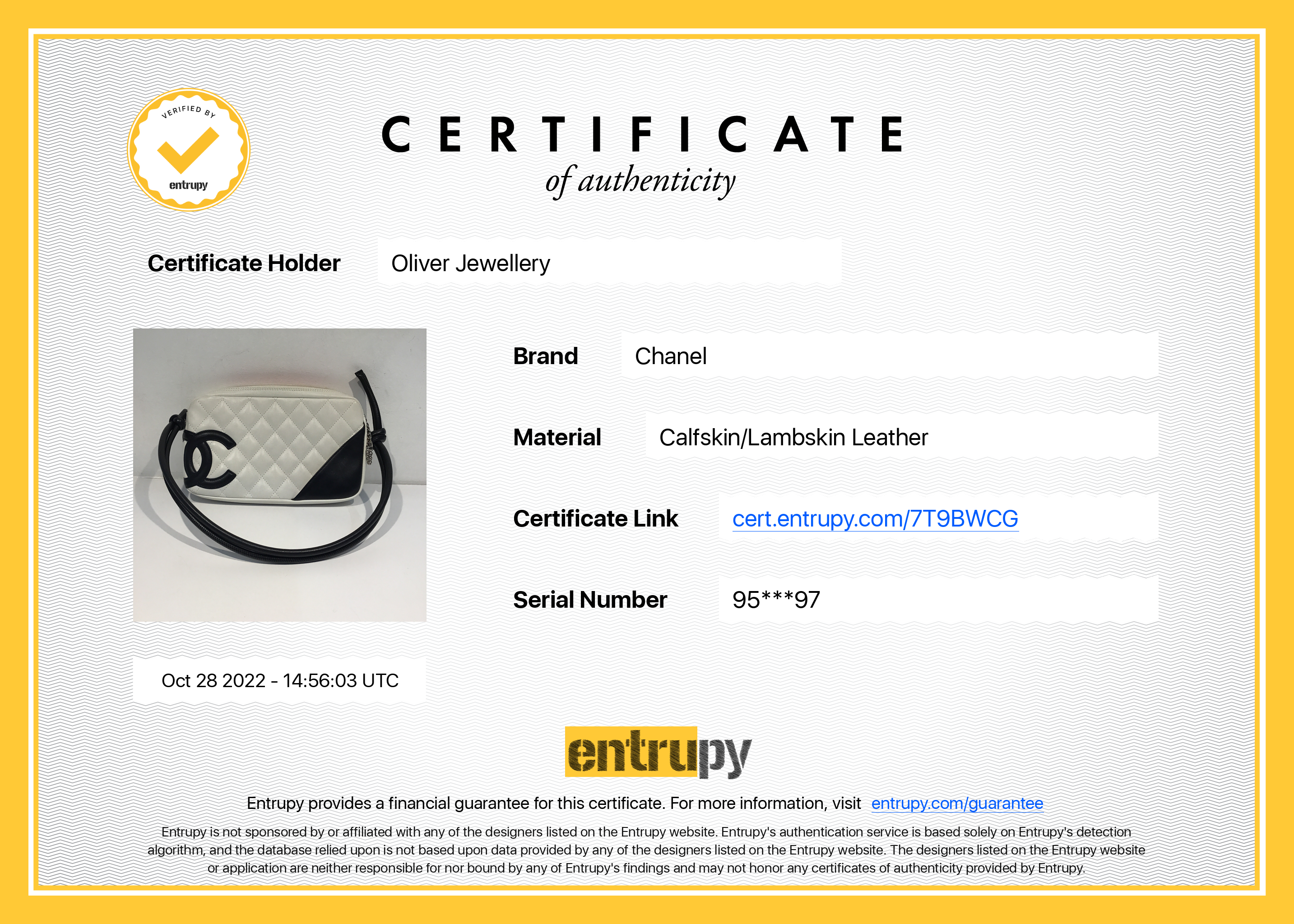 Chanel Ligne Cambon Pochette w/ Authenticity Card