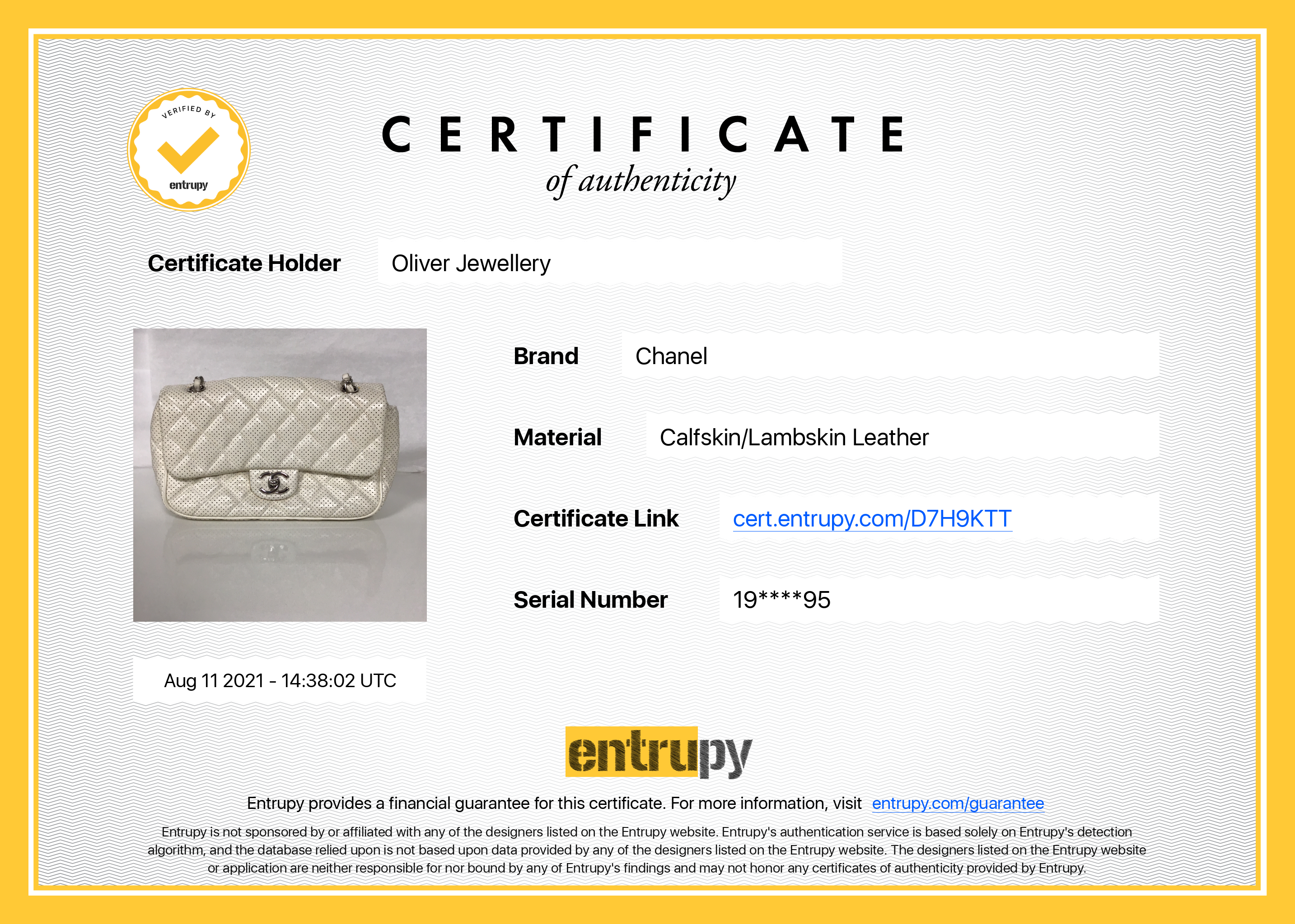 Chanel Medium Perforated Punch Flap Bag w/ Box