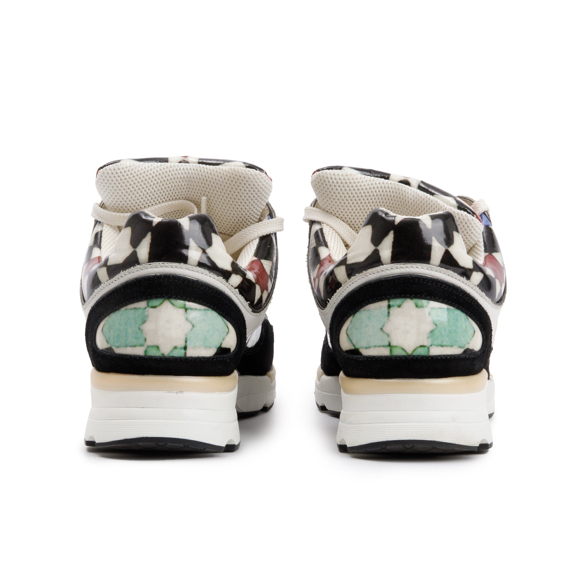 Chanel Multicolor Suede Patent Leather CC Logo Graffiti Flower Sneakers, Size 38