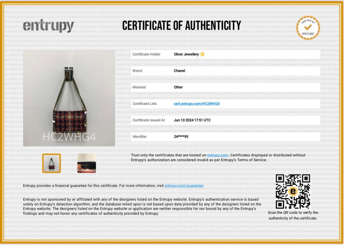 Chanel Multicolor Tweed Charms Wallet On Chain w/ Authenticity Card