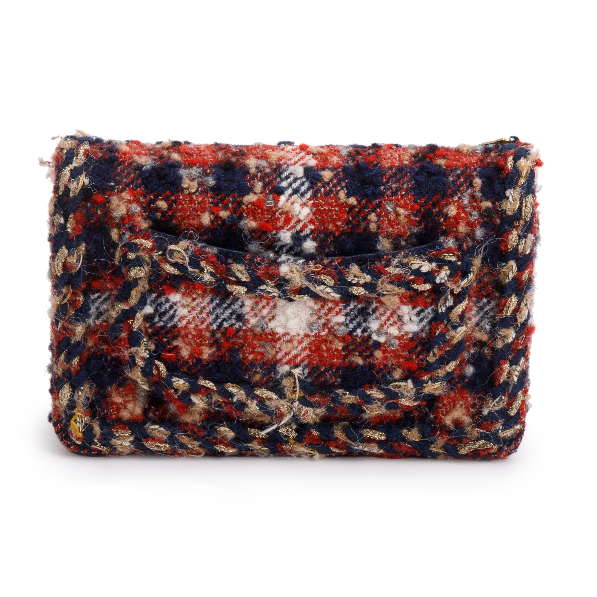 Chanel Multicolor Tweed Charms Wallet On Chain w/ Authenticity Card