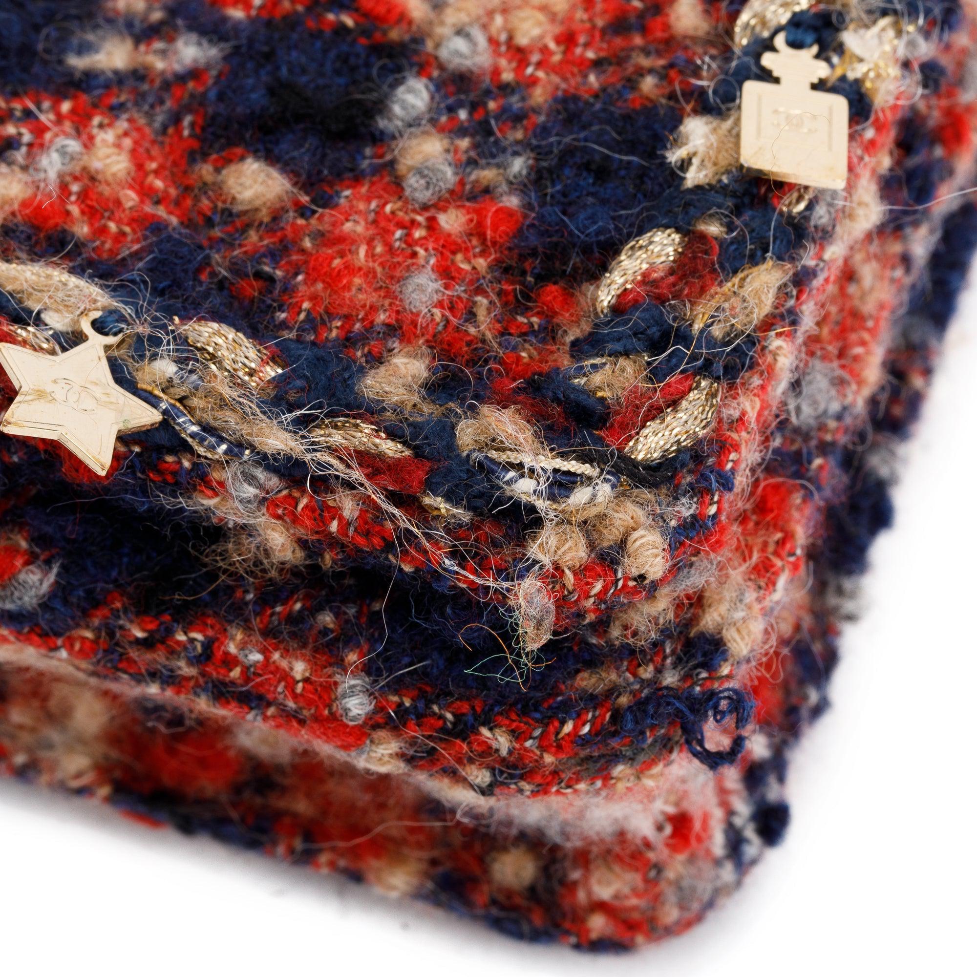 Chanel Multicolor Tweed Charms Wallet On Chain w/ Authenticity Card