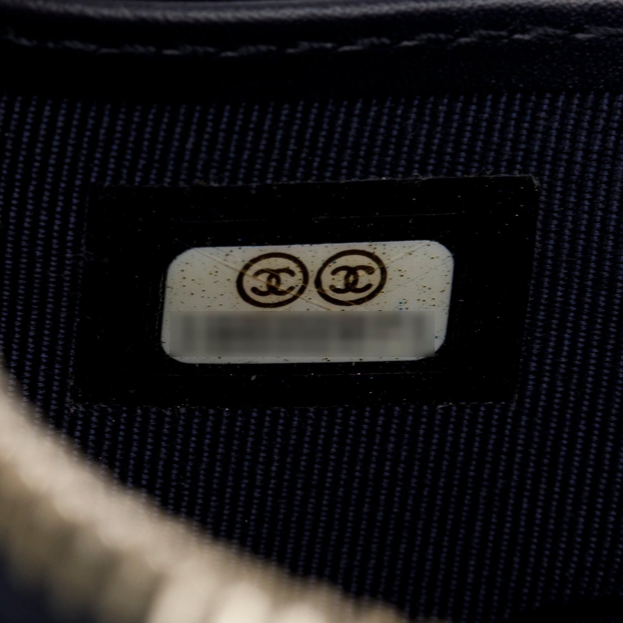 Chanel Navy Calfskin Leather Reissue Zip Around Wallet