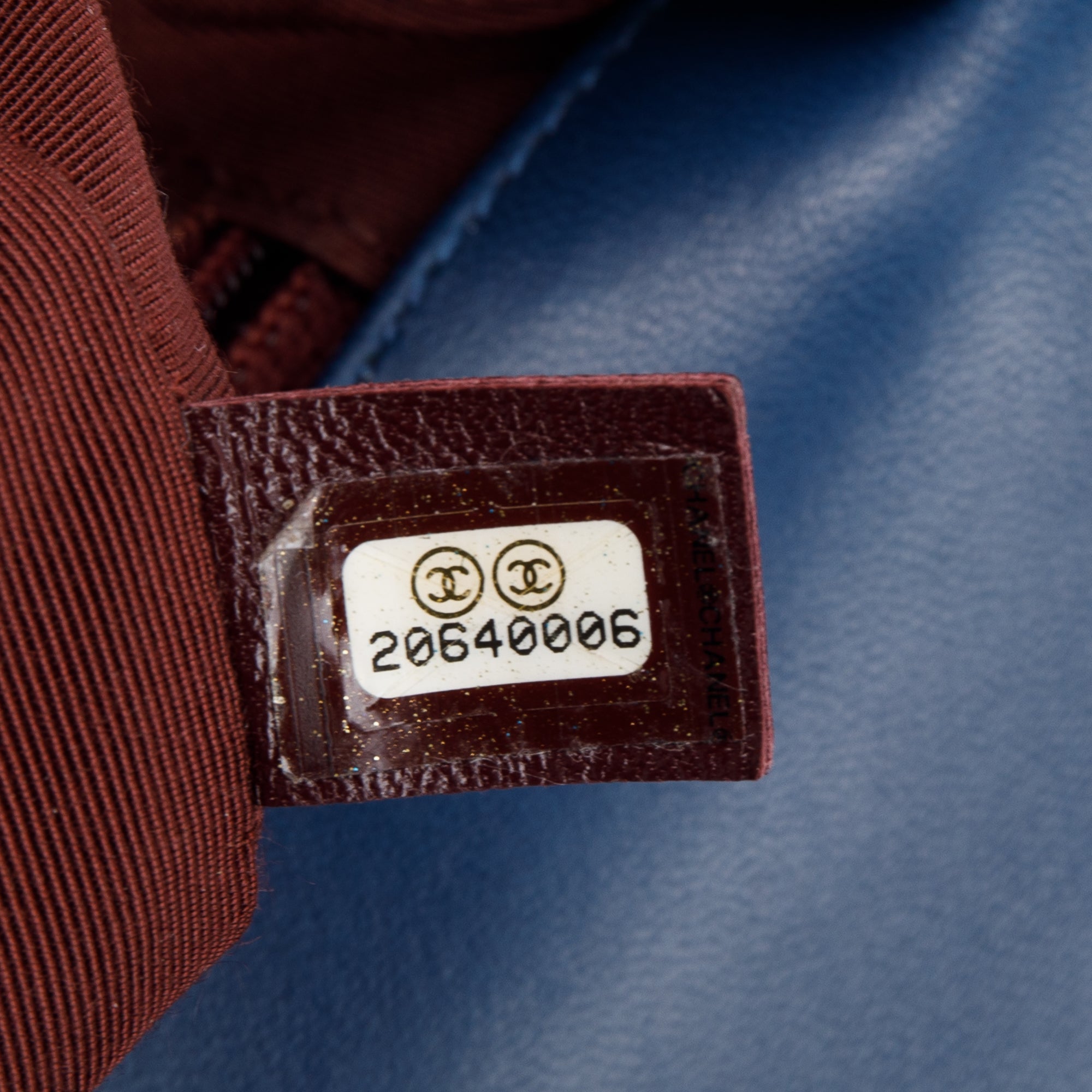 Chanel Navy Chevron Large Boy Bag