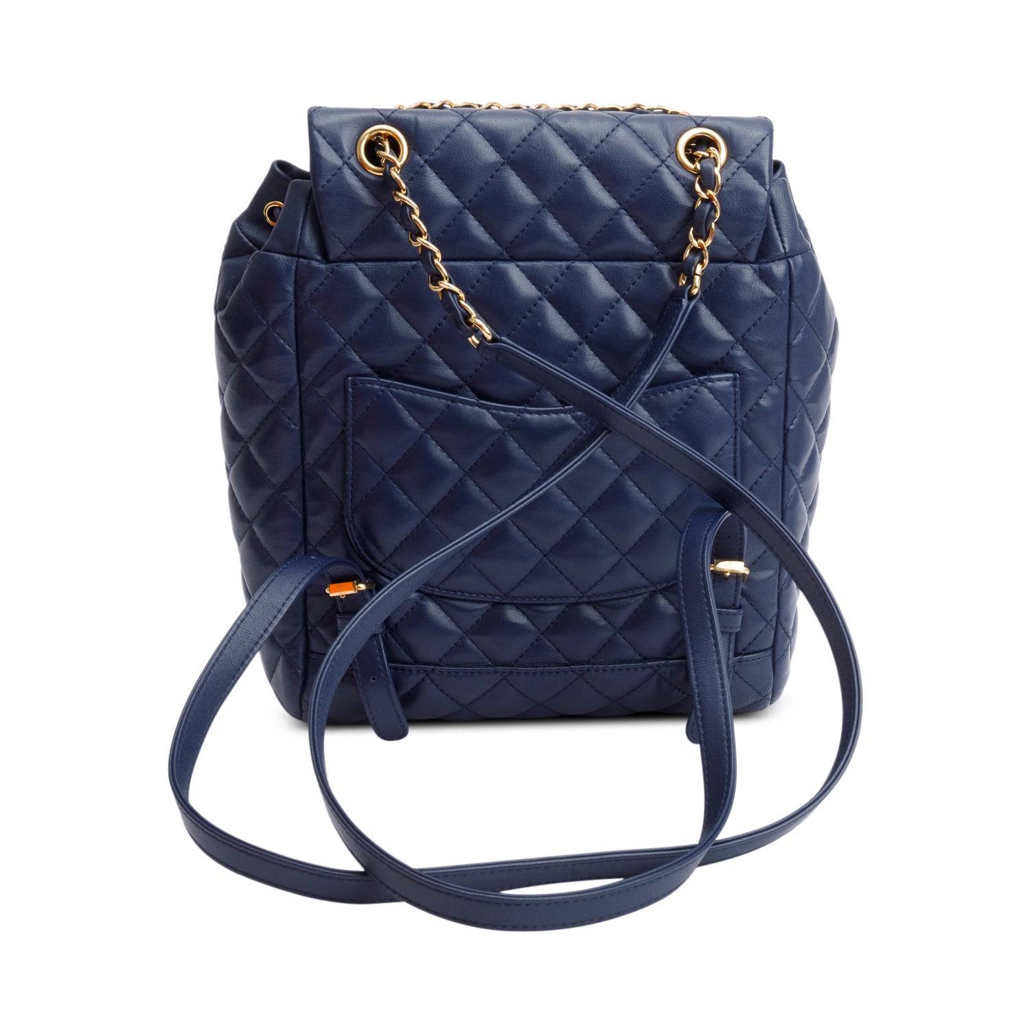 Chanel Navy Quilted Calfskin Leather Small Urban Spirit Backpack
