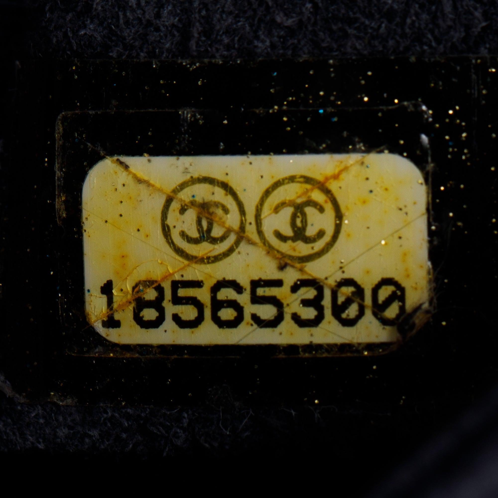 Chanel Navy Suede Calfskin Medium Boy Bag w/ Box