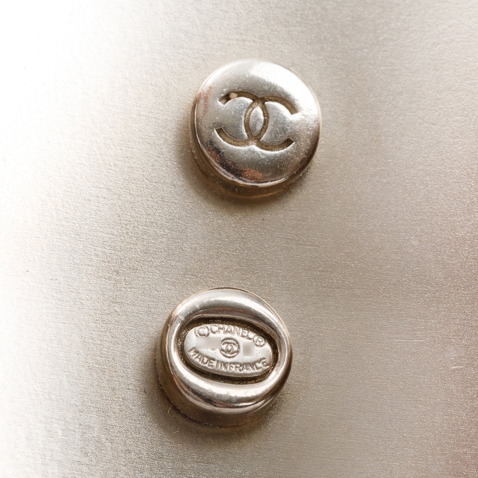 Chanel Palladium Plated Black Ribbon & Strass Cuff Bracelet