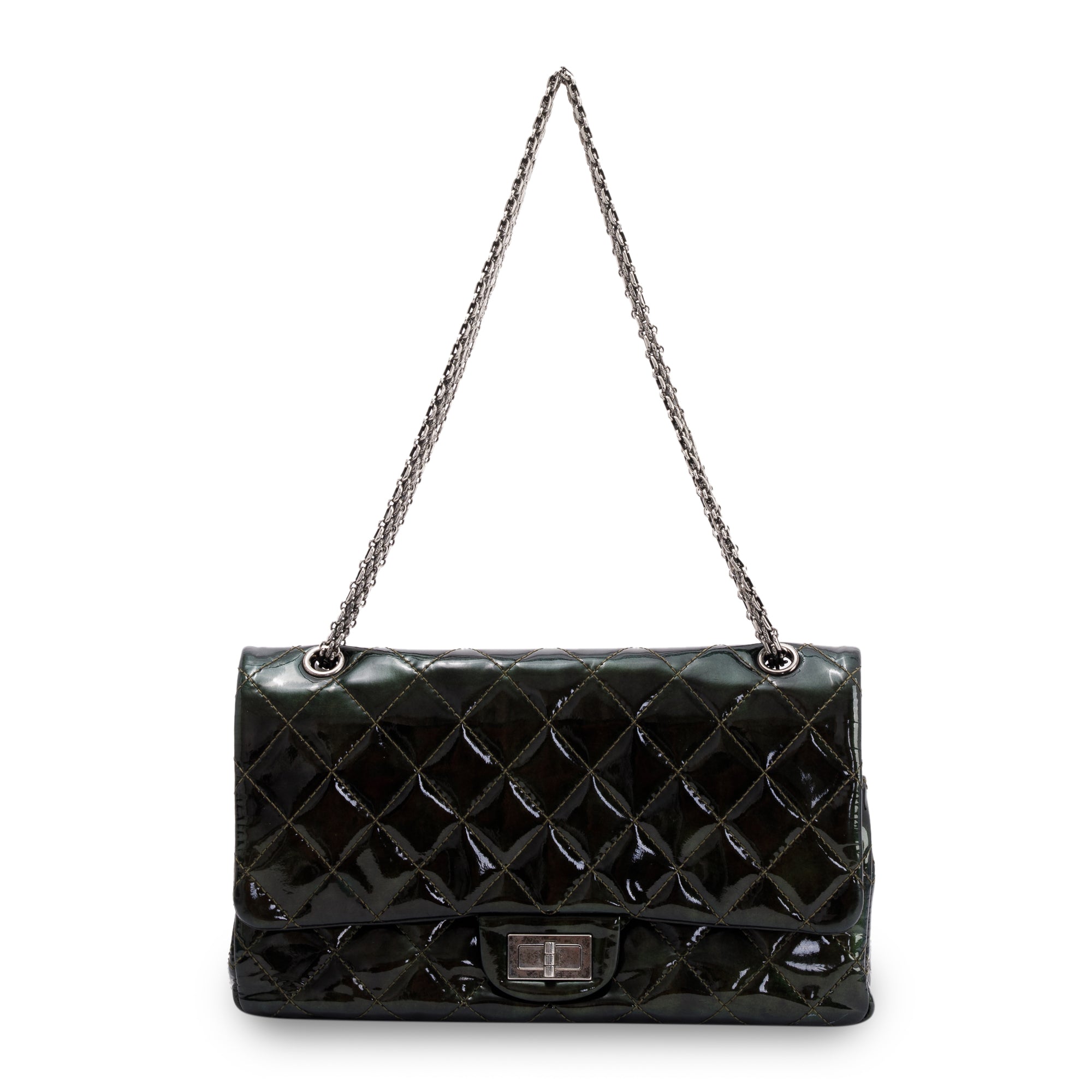 Chanel Patent Leather 2.55 Reissue 227 Double Flap Bag