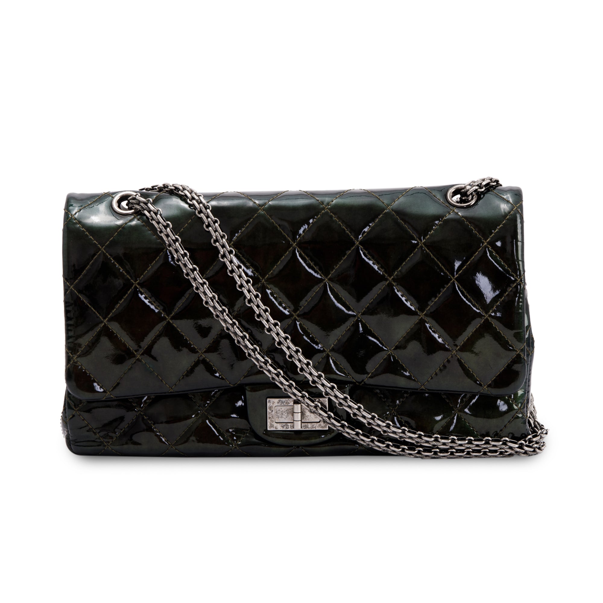 Chanel Patent Leather 2.55 Reissue 227 Double Flap Bag