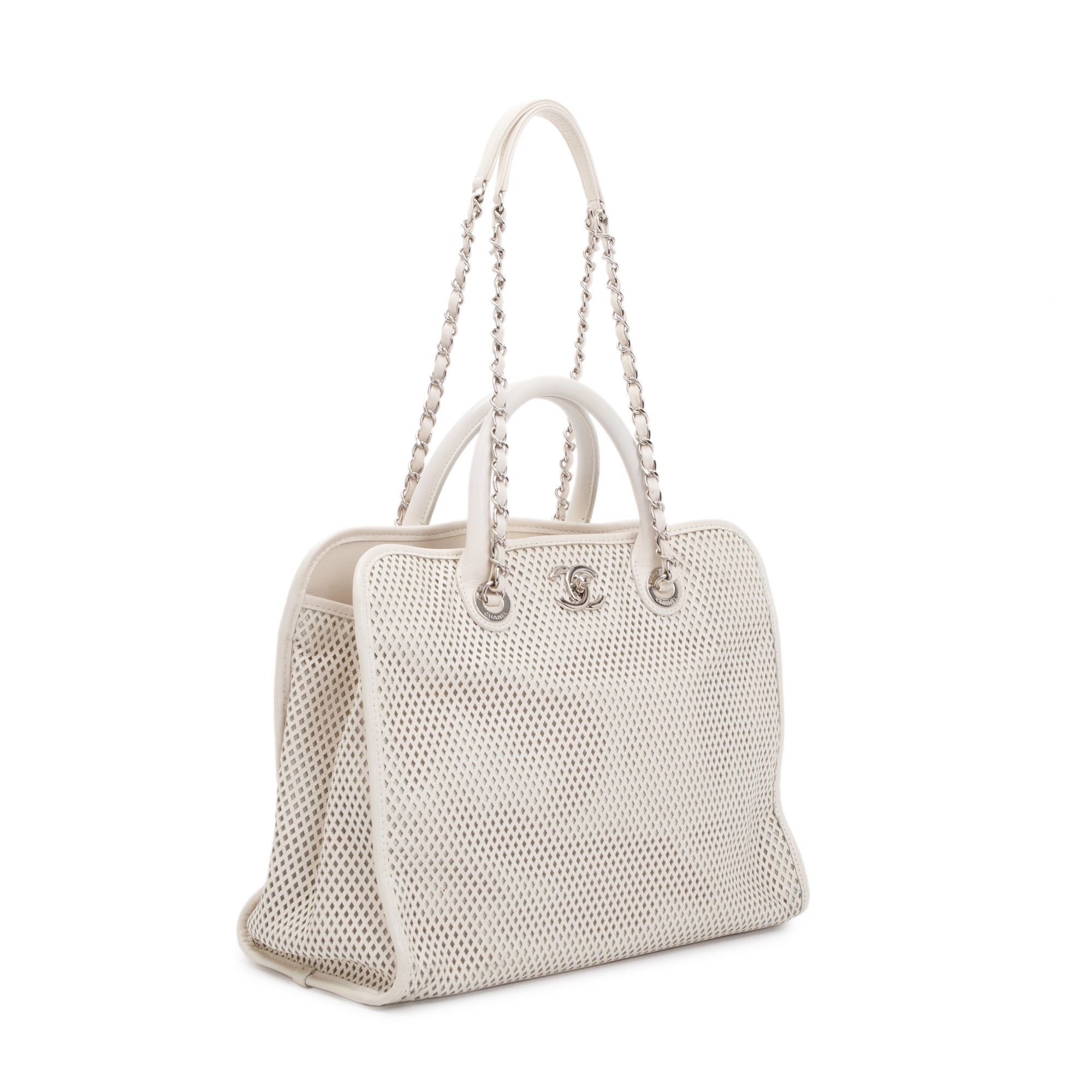 Chanel Perforated Leather Up In The Air Tote w/ Authenticity Card