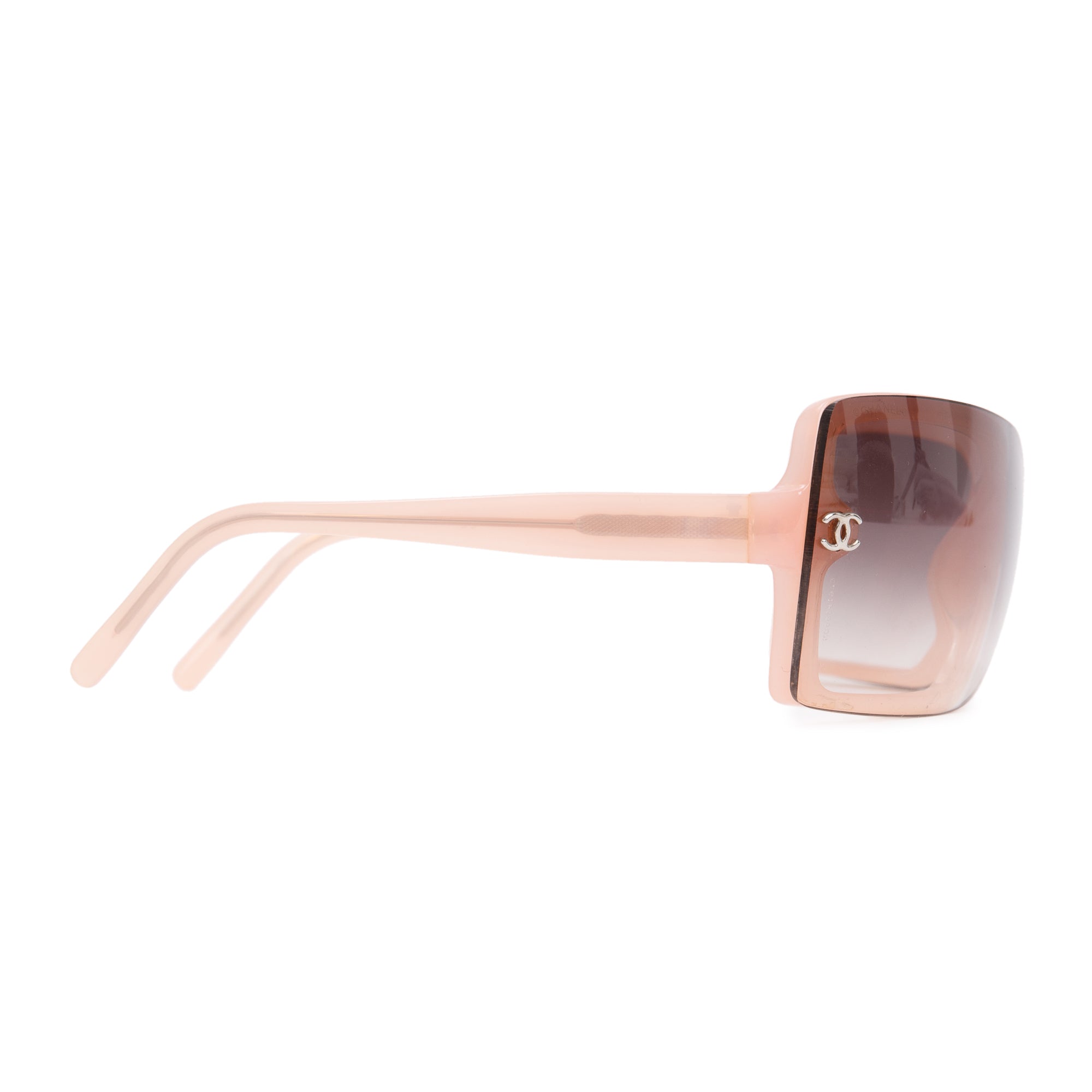 Chanel Pink CC Logo Gradient Oversize Sunglasses w/ Case