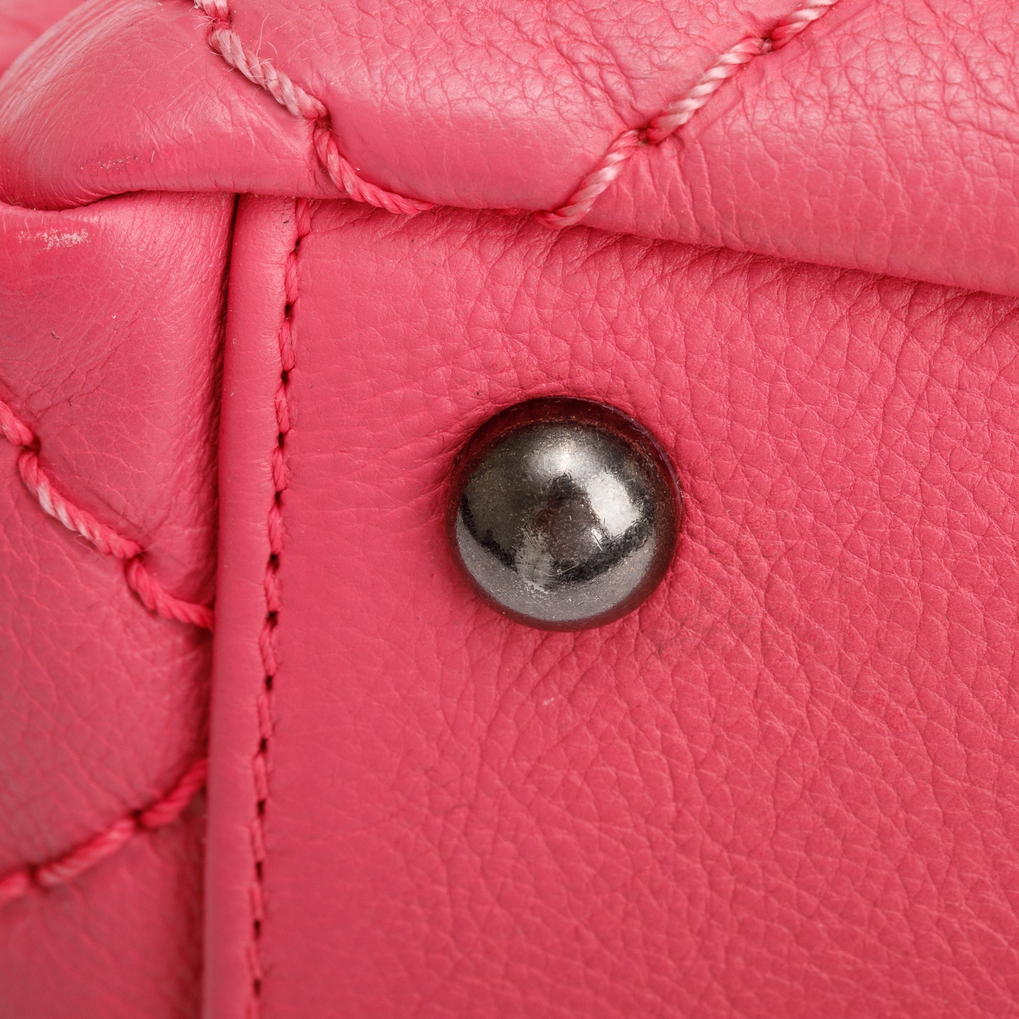 Chanel Pink Calfskin Leather Stitch It Tote