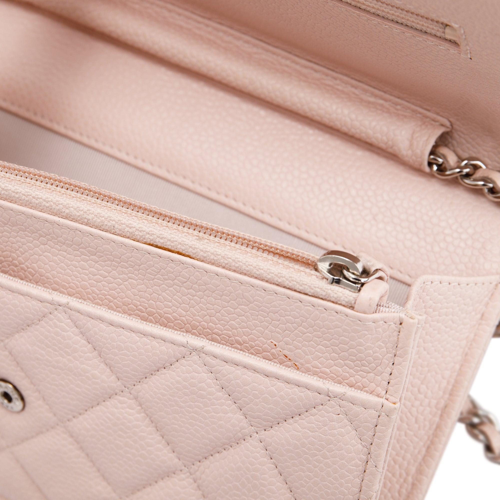 Chanel Pink Caviar Classic Wallet on Chain