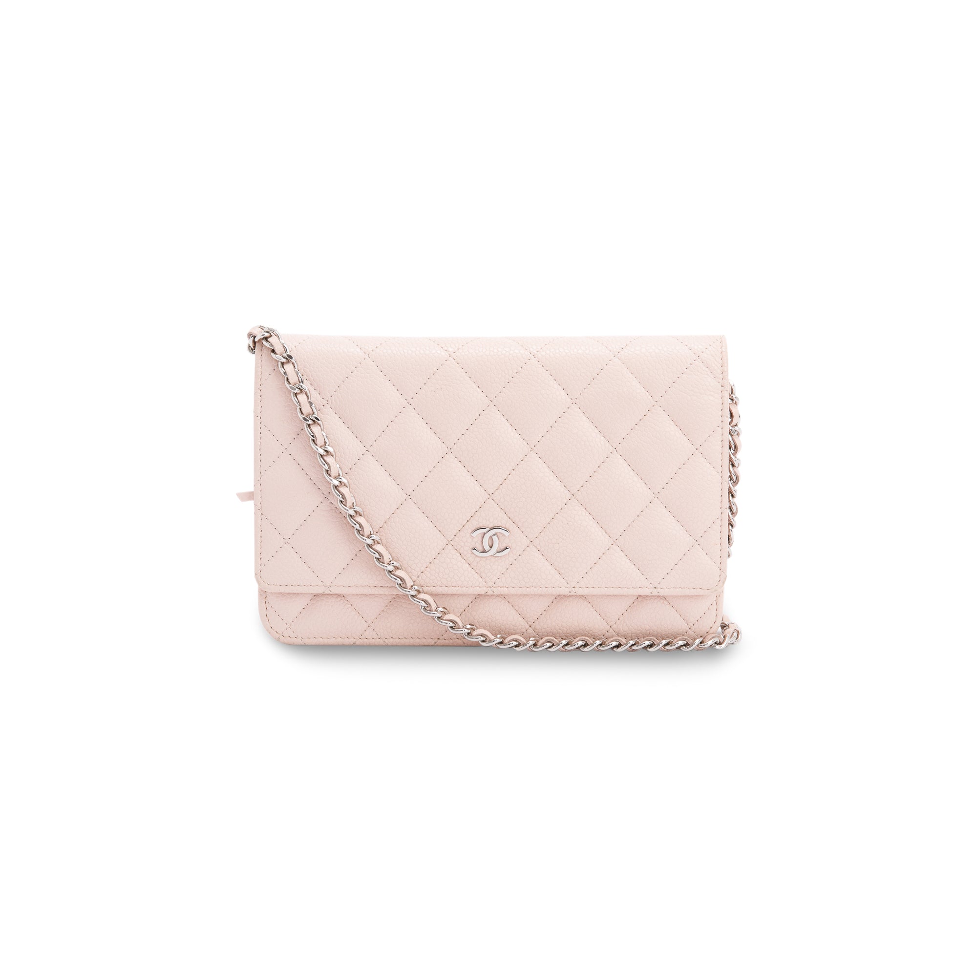 Chanel Pink Caviar Classic Wallet on Chain