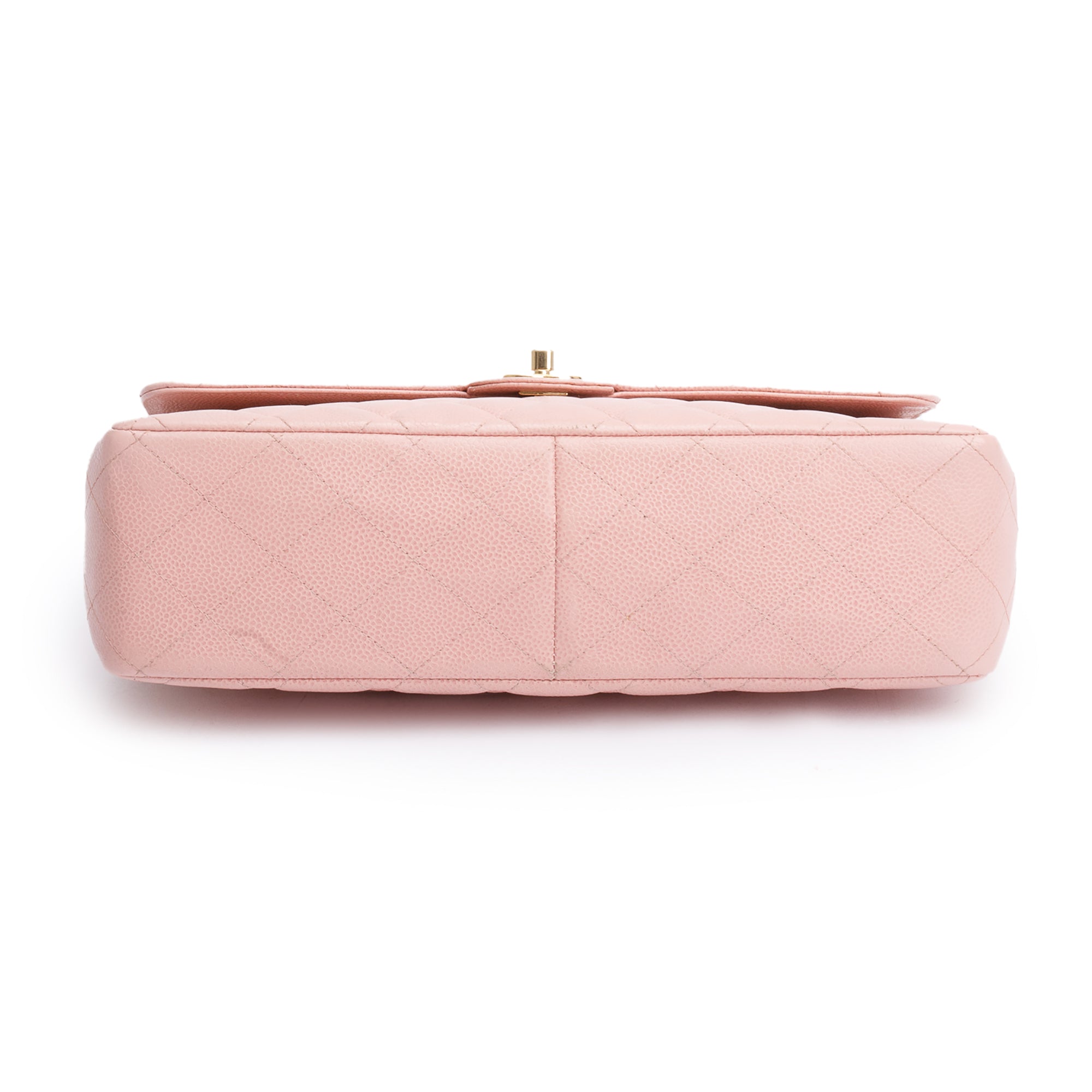 Chanel Pink Caviar Leather Classic Jumbo Single Flap Bag