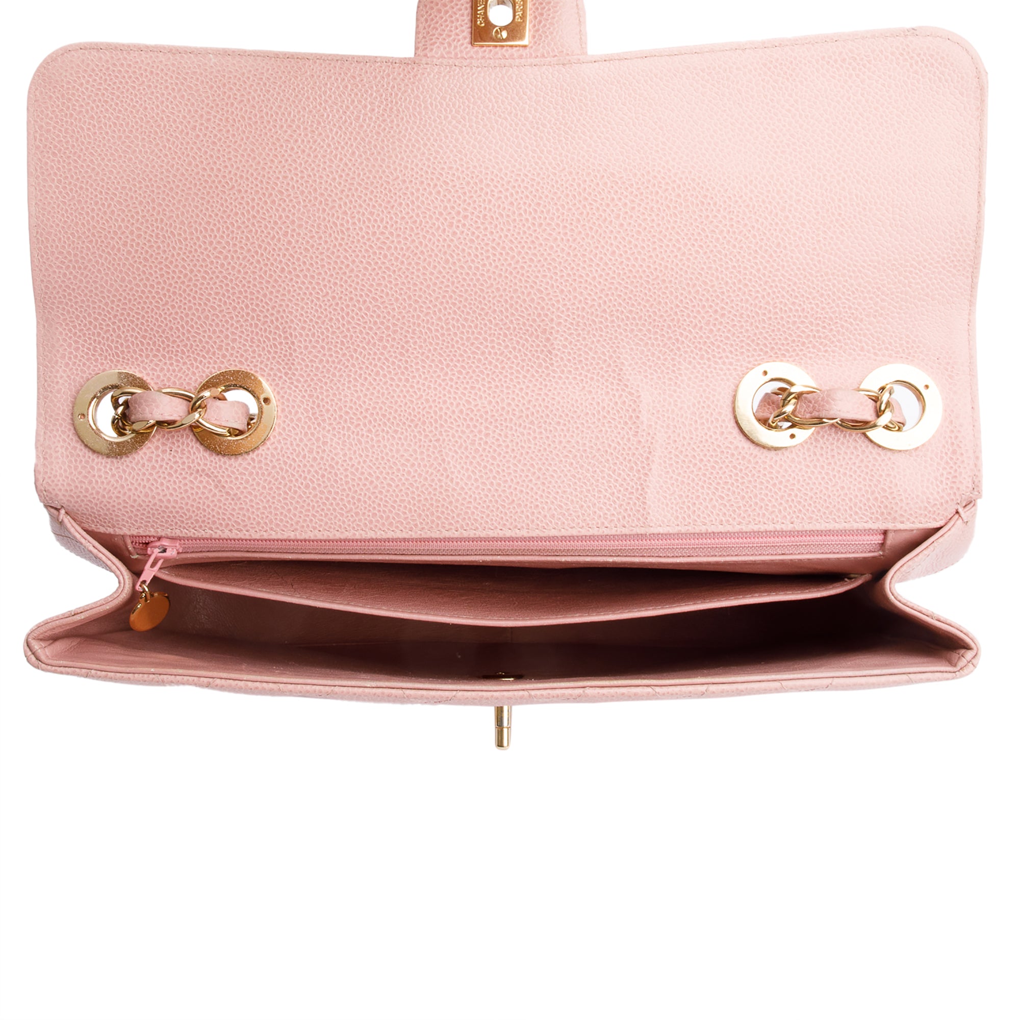 Chanel Pink Caviar Leather Classic Jumbo Single Flap Bag