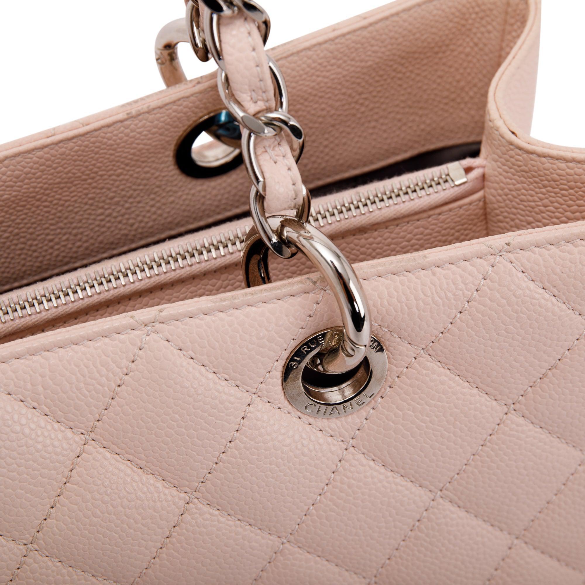 Chanel Pink Caviar Leather Grand Shopping Tote (GST) w/ Authenticity Card