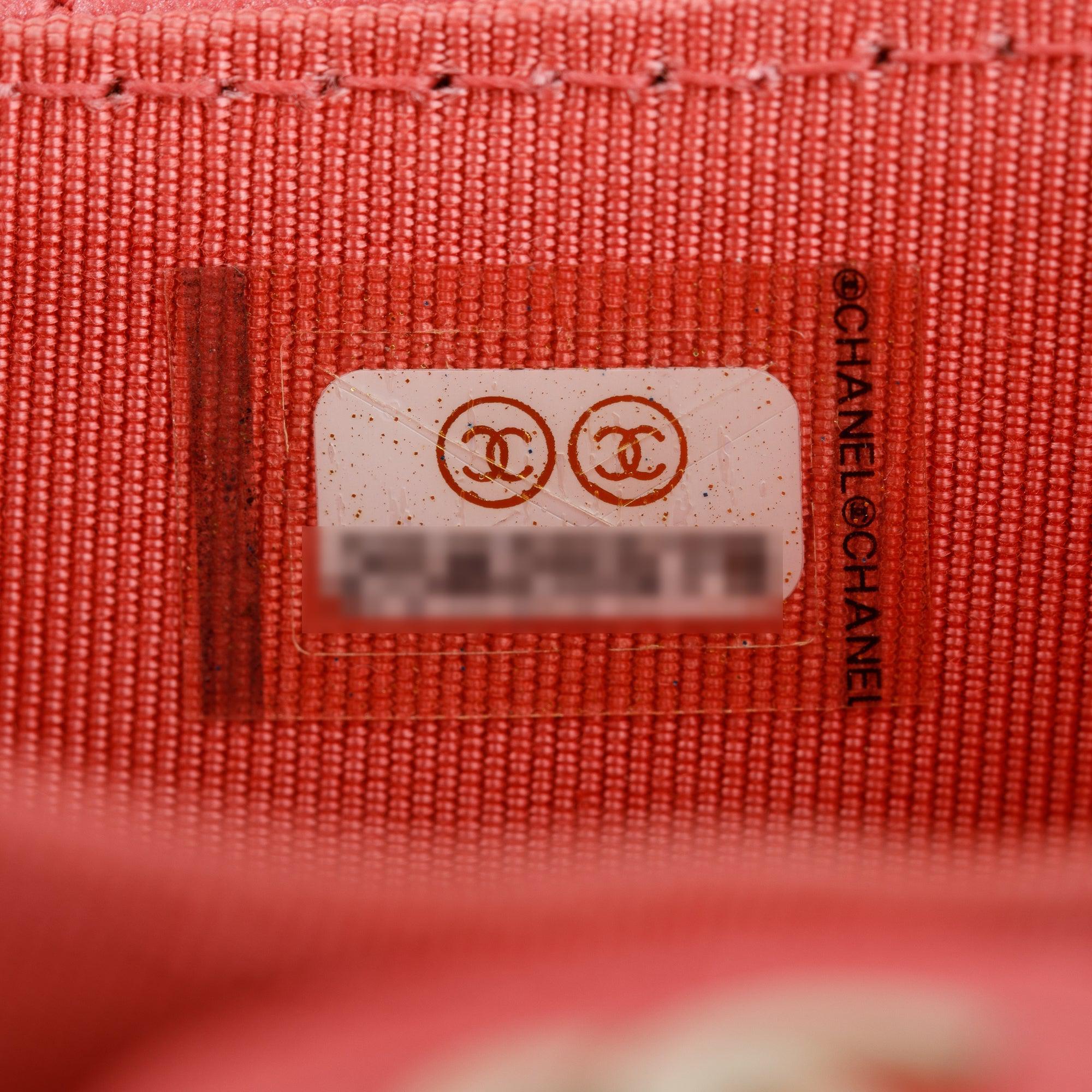 Chanel Pink Caviar Quilted Leather Flap Card Holder w/ Box & Authenticity Card