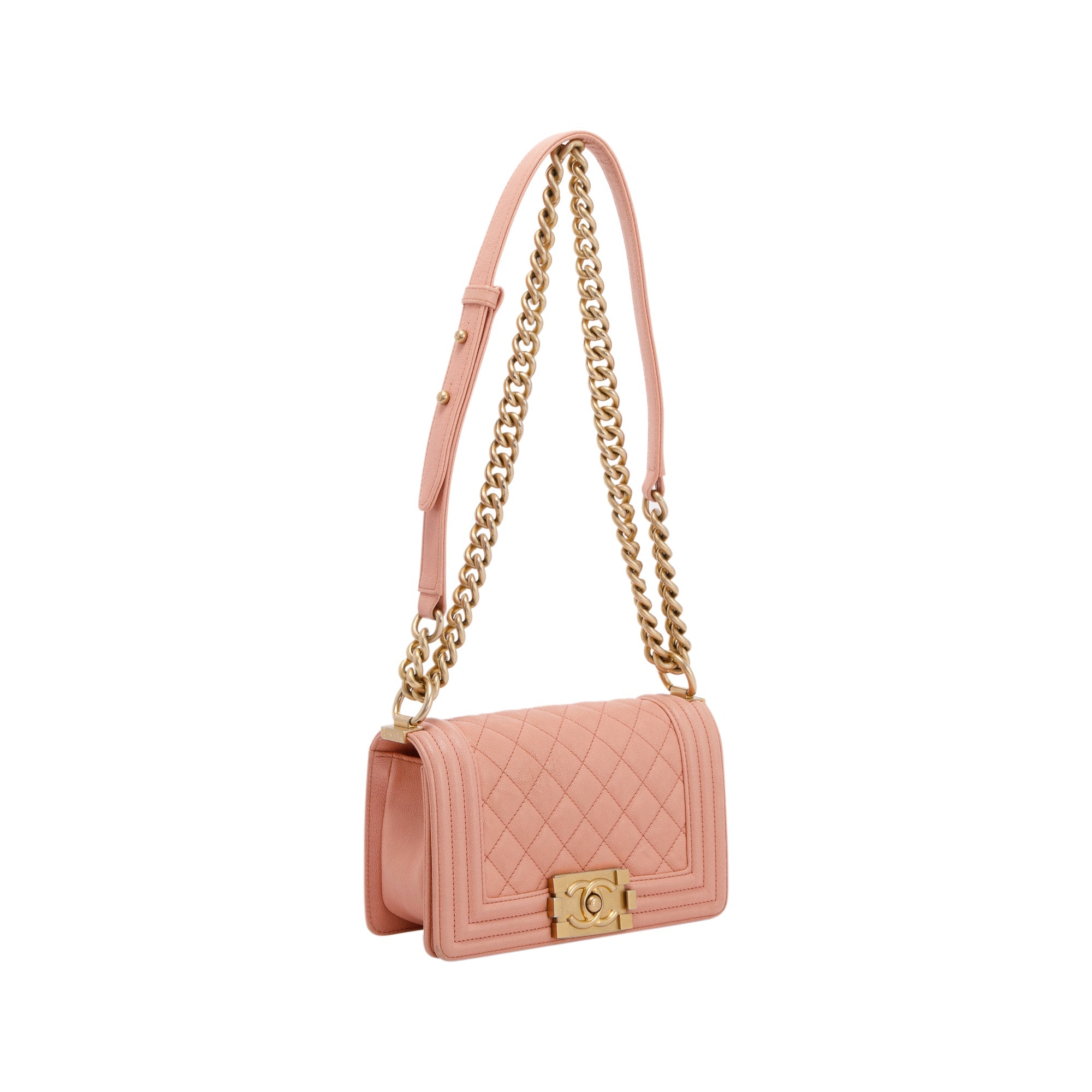 Chanel Pink Caviar Small Boy Bag