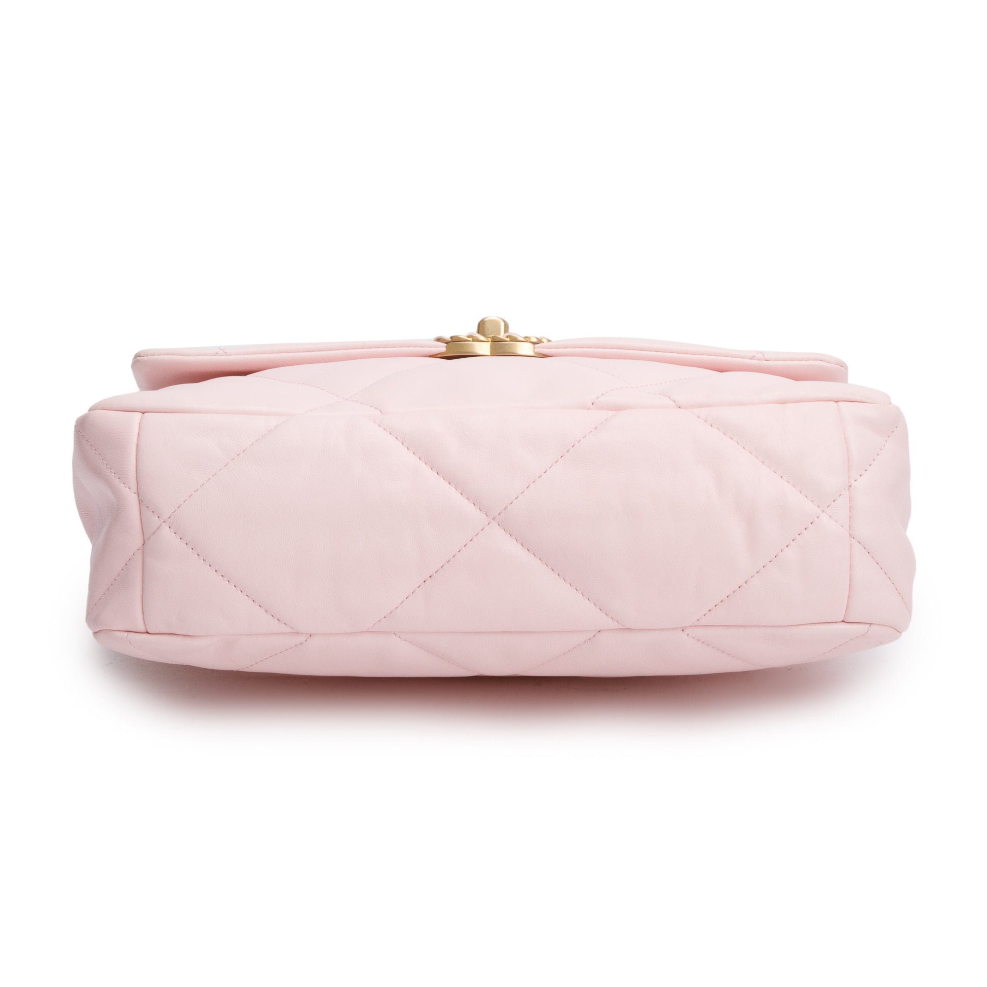 Chanel Pink Lambskin Leather Large 19 Flap Bag