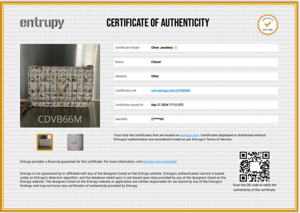 Chanel Pink Multicolor Tweed Classic Wallet On Chain w/ Authenticity Card