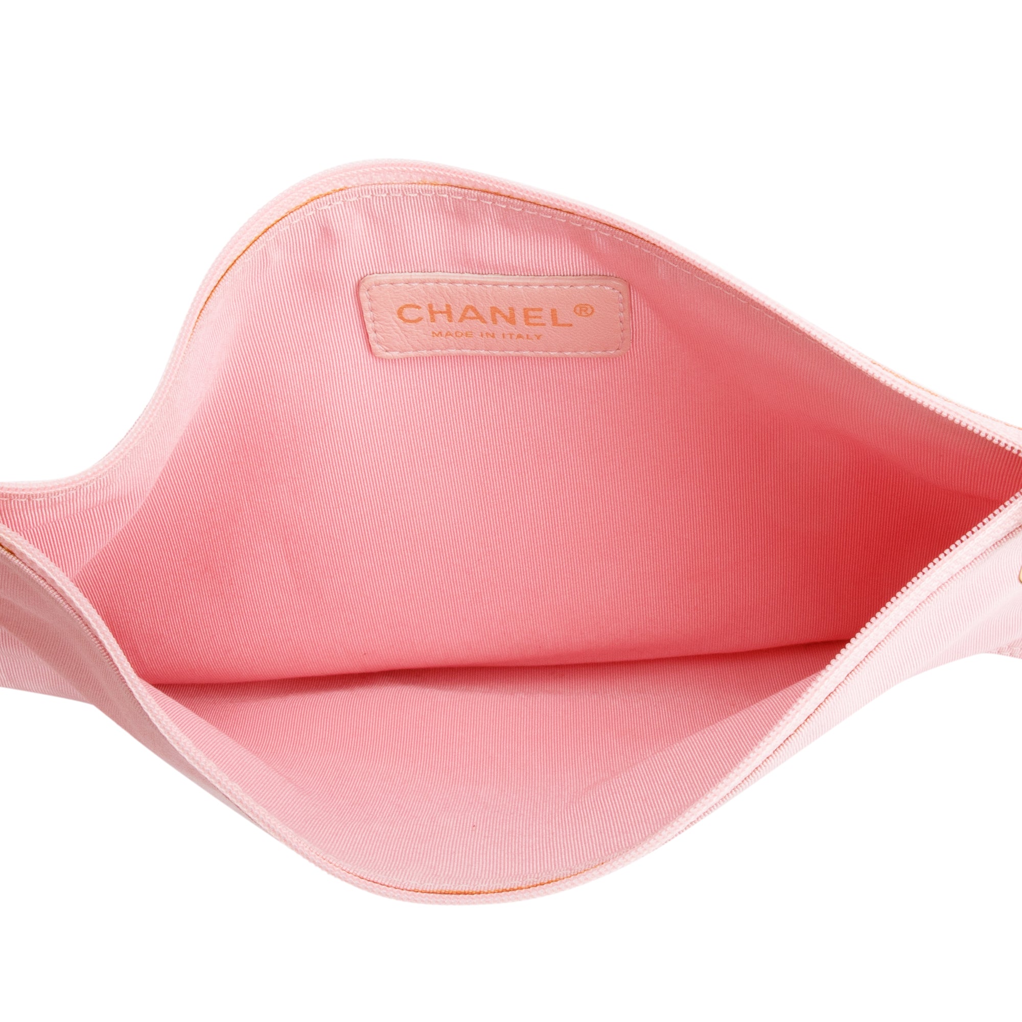 Chanel Pink Patent Leather Transparent PVC Triple CC Logo Tote