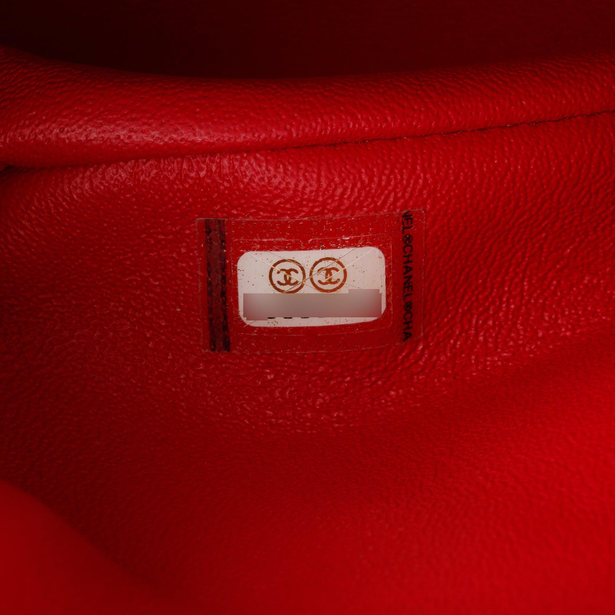 Chanel Pink Quilted Lambskin Leather Classic Square Mini Flap Bag w/ Authenticity Card