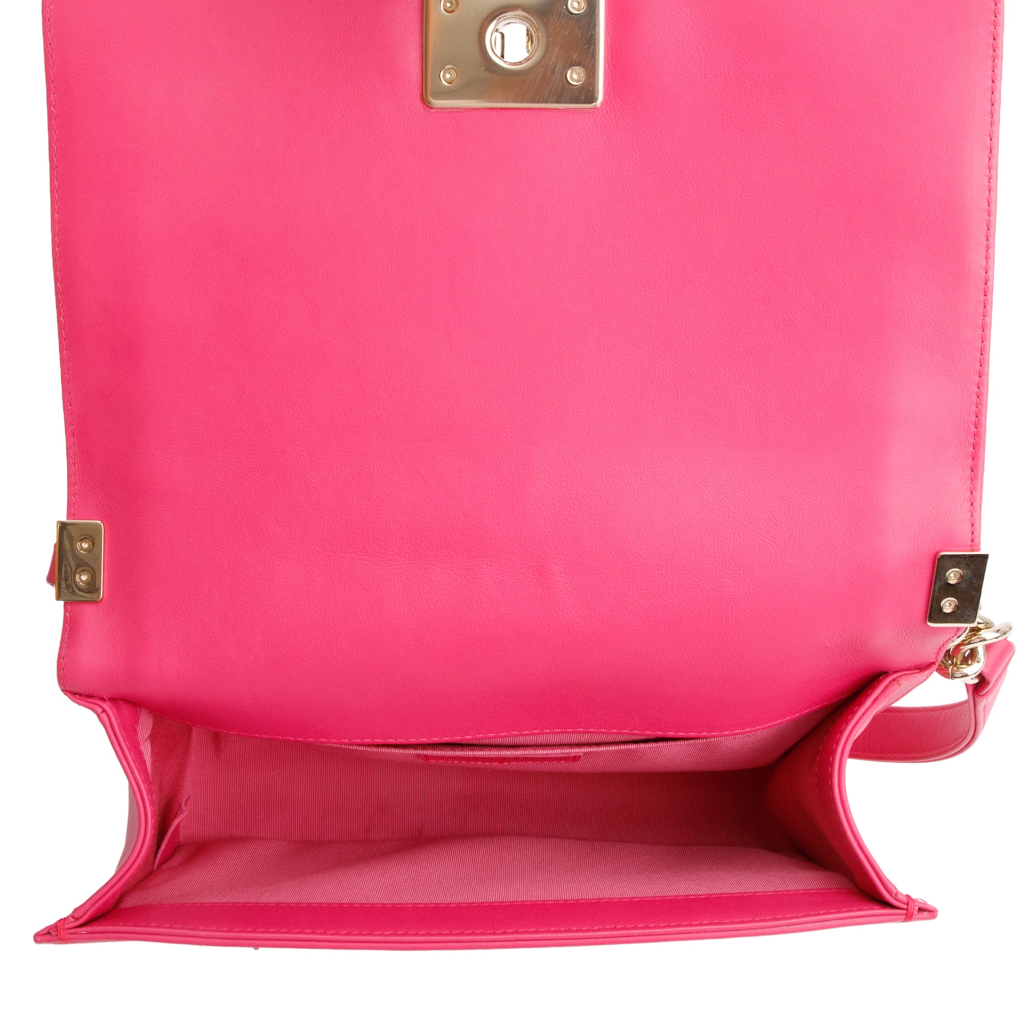 Chanel Pink Quilted Lambskin Leather Medium Boy Bag w/ Box & Authenticity Card