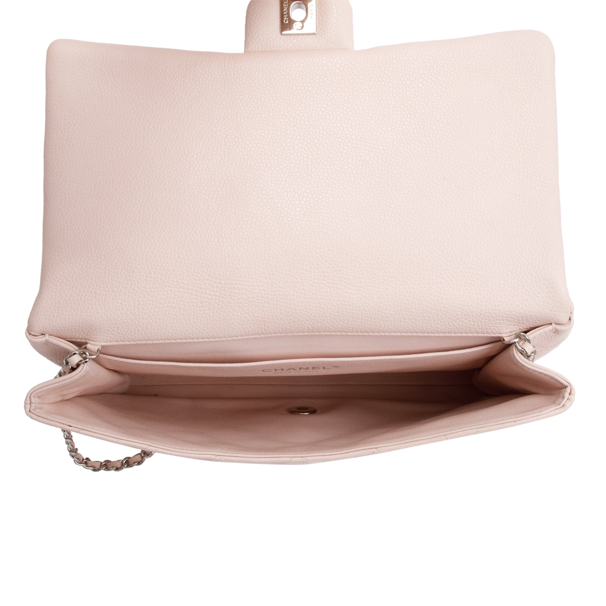 Chanel Pink Quilted Leather Clutch with Chain Flap w/ Authenticity Card