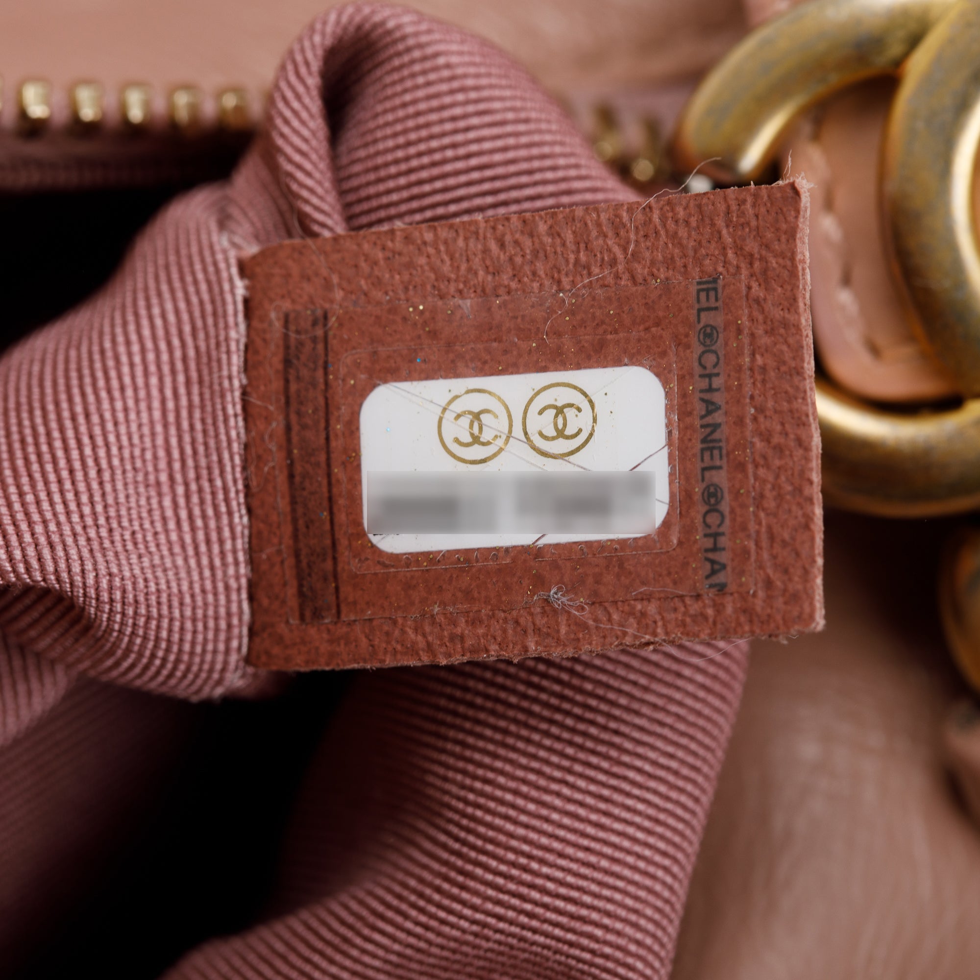 Chanel Pink Tweed Calfskin Leather Small Gabrielle Hobo w/ Authenticity Card