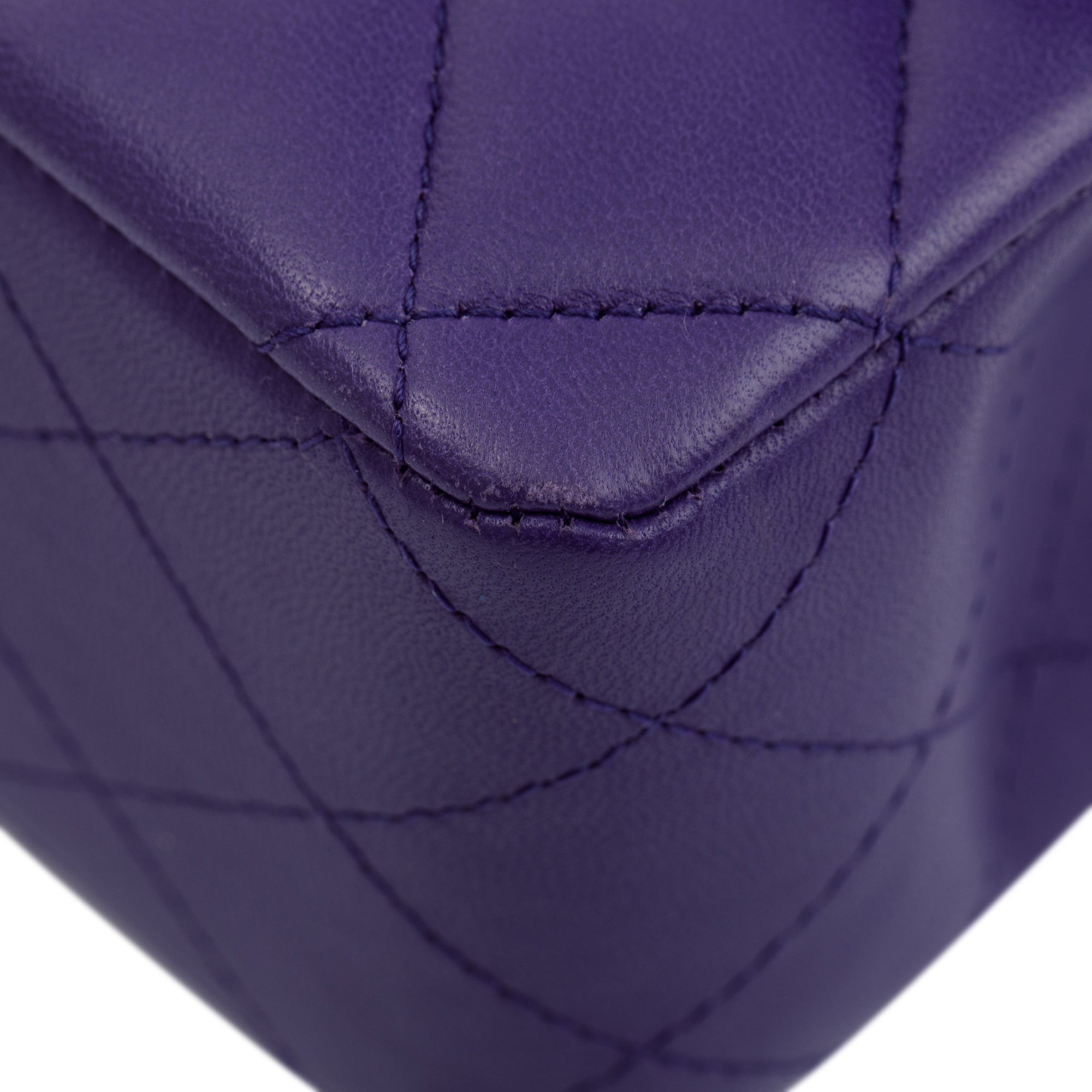 Chanel Purple Classic Medium Double Flap Bag w/ Box & Authenticity Card