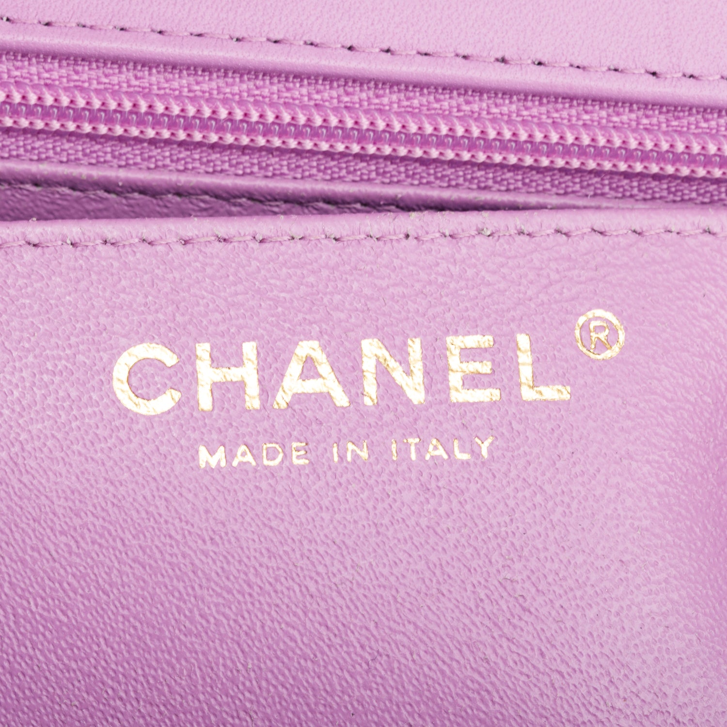 Chanel Purple Quilted Patent Leather Classic Mini Rectangular Flap Bag w/ Box & Authenticity Card