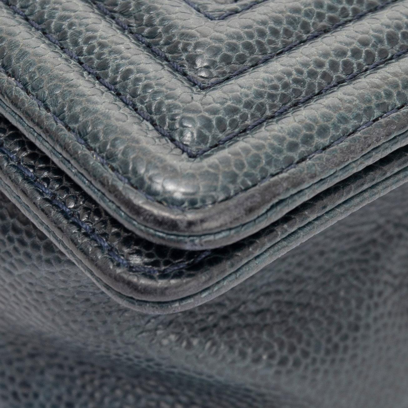 Chanel Quilted Caviar Large Boy Bag w/ Authenticity Card