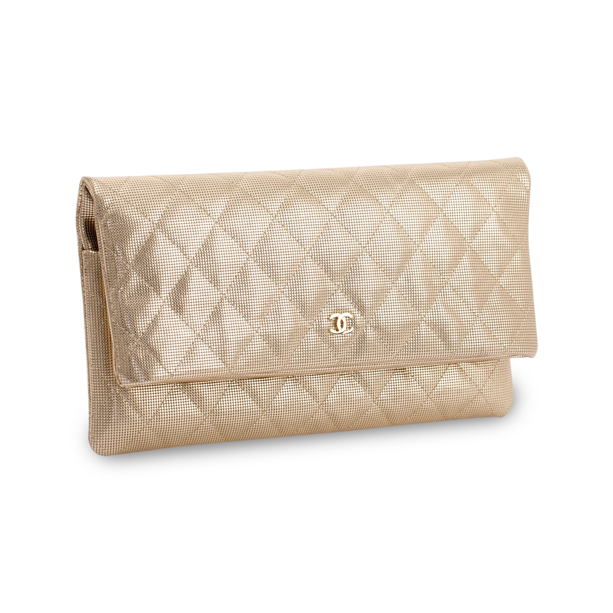 Chanel Quilted Metallic Beauty CC Clutch w/ Authenticity Card