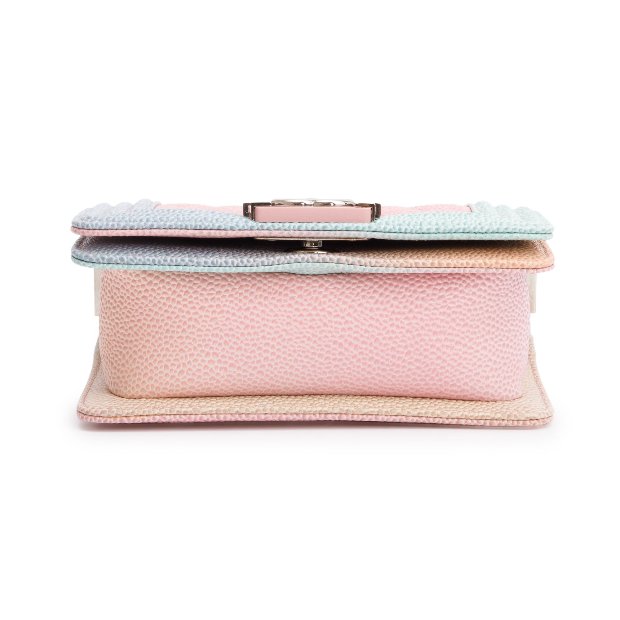 Chanel Rainbow Caviar Leather Mini Boy Flap Bag w/ Authenticity Card