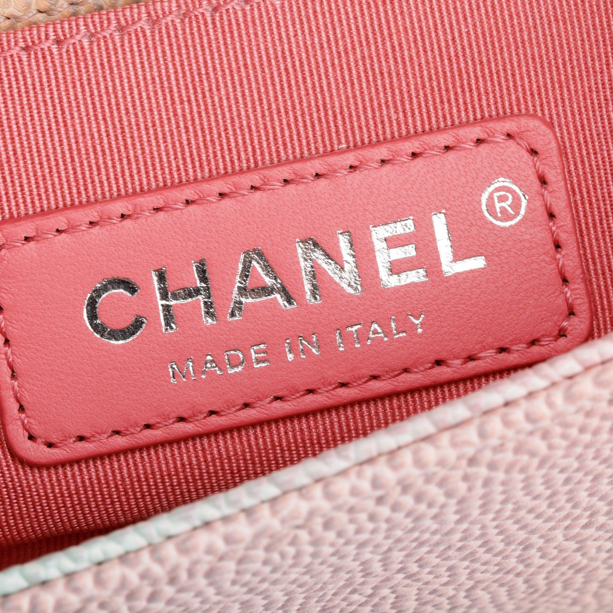 Chanel Rainbow Caviar Leather Mini Boy Flap Bag w/ Authenticity Card