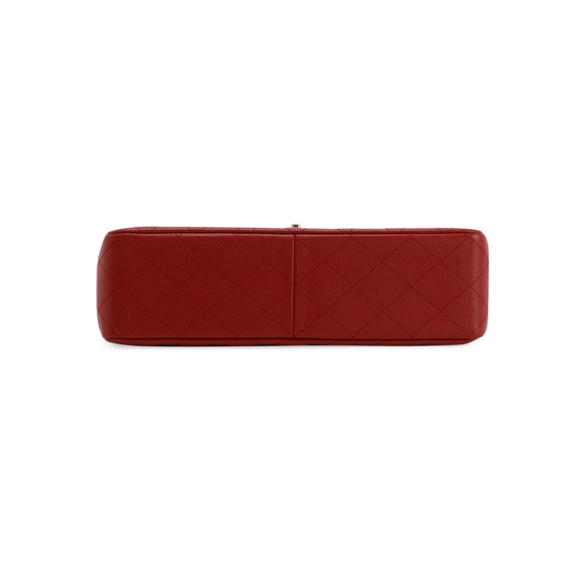 Chanel Red Caviar Classic Jumbo Single Flap Bag