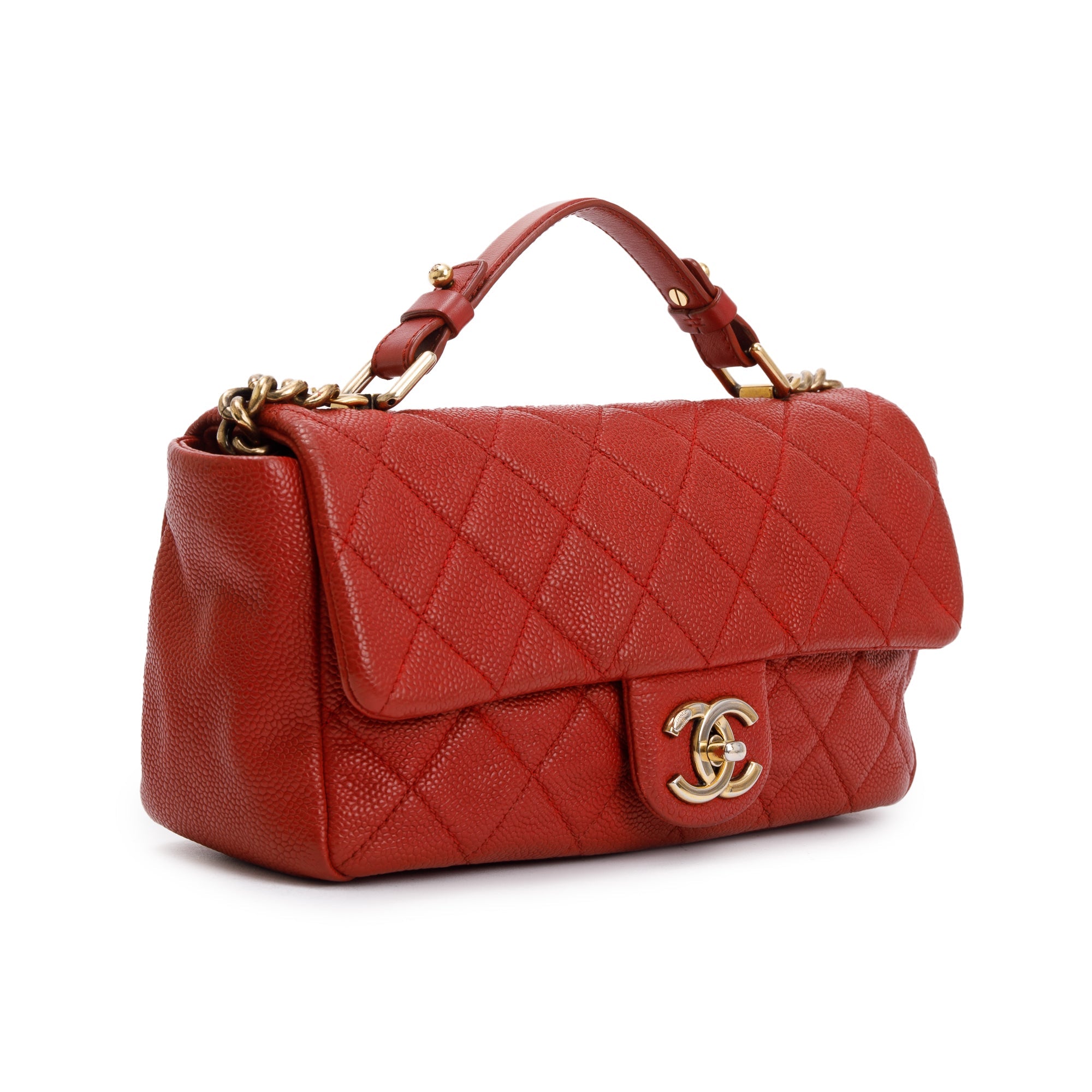 Chanel Red Caviar Leather Medium Urban Day Flap Bag