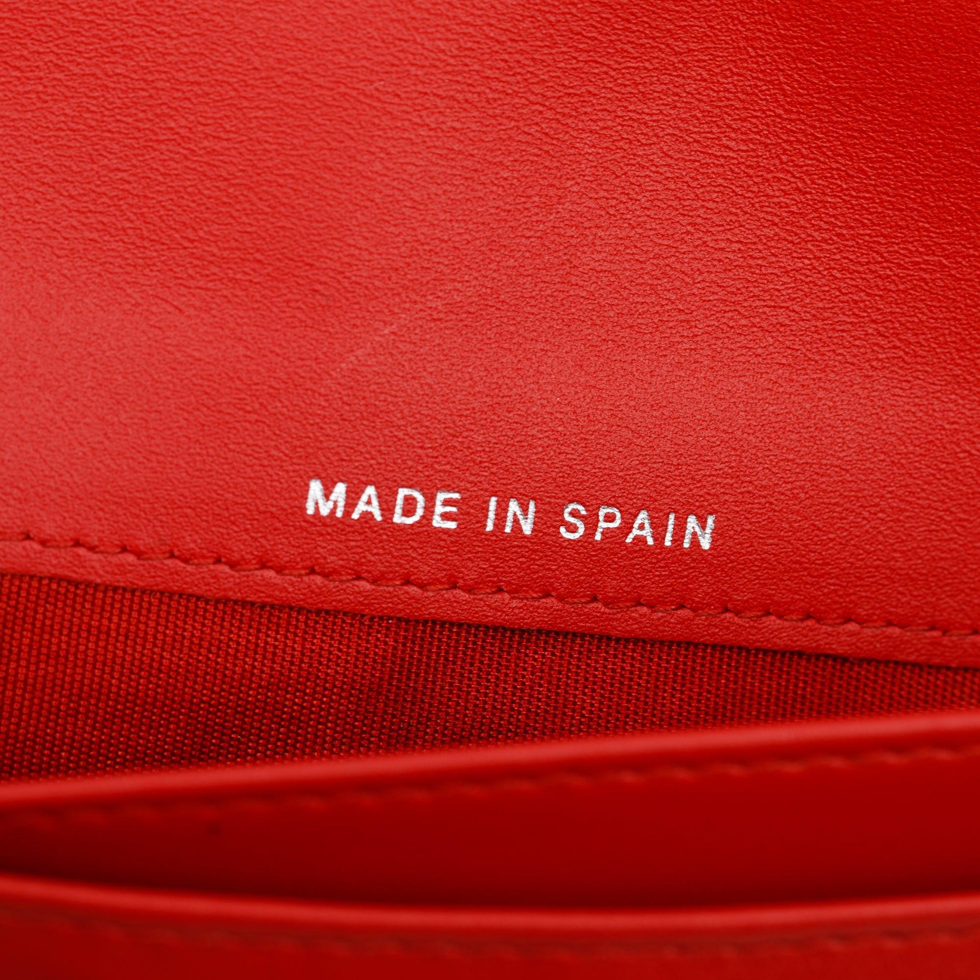 Chanel Red Leather Timeless CC Yen Wallet