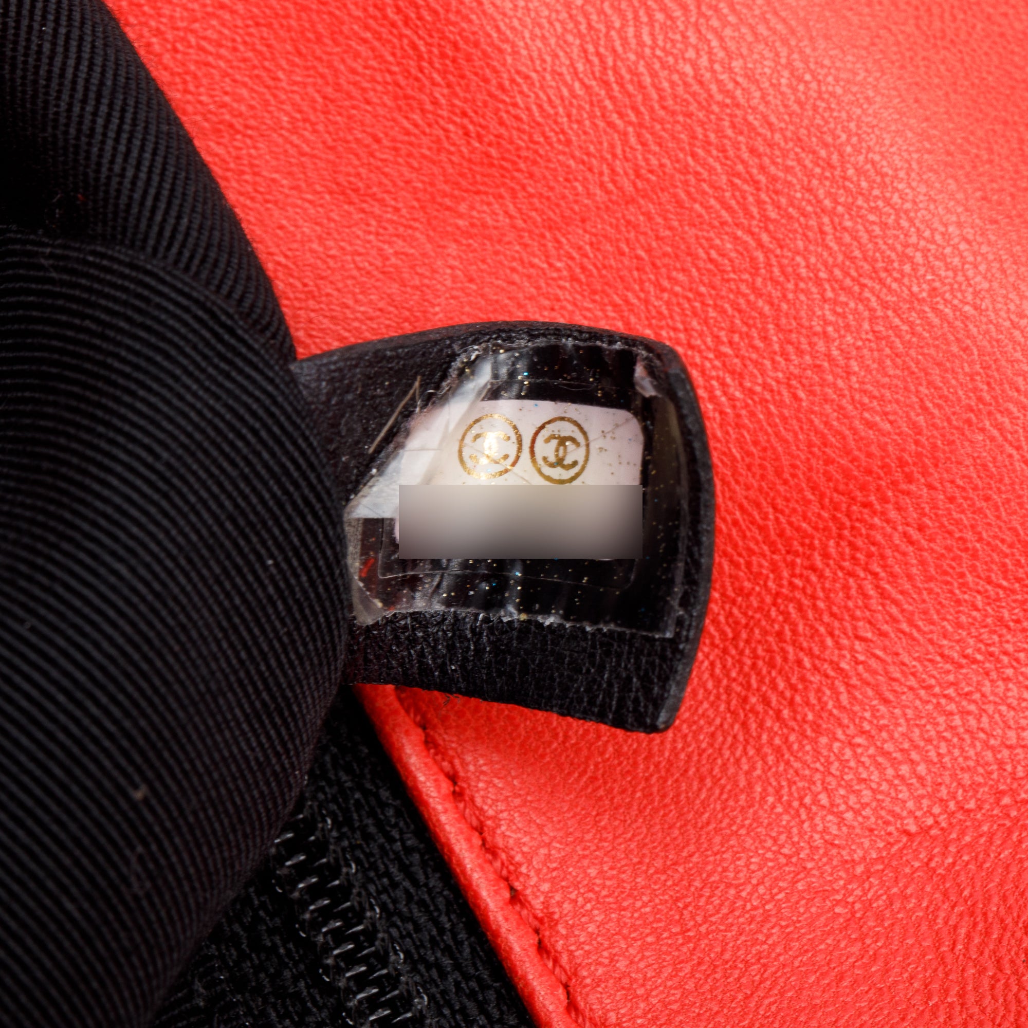 Chanel Red Patent Leather Woven Stitch CC Mini Full Flap Bag