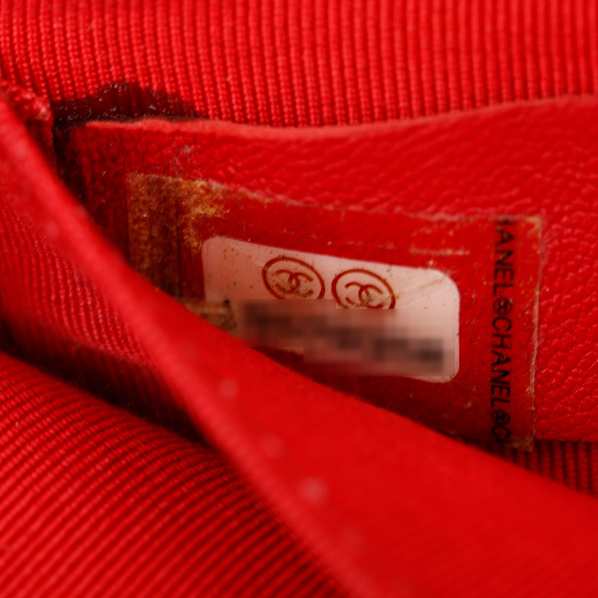 Chanel Red Plexiglass Patent Leather Mini Boy Brick Flap Bag