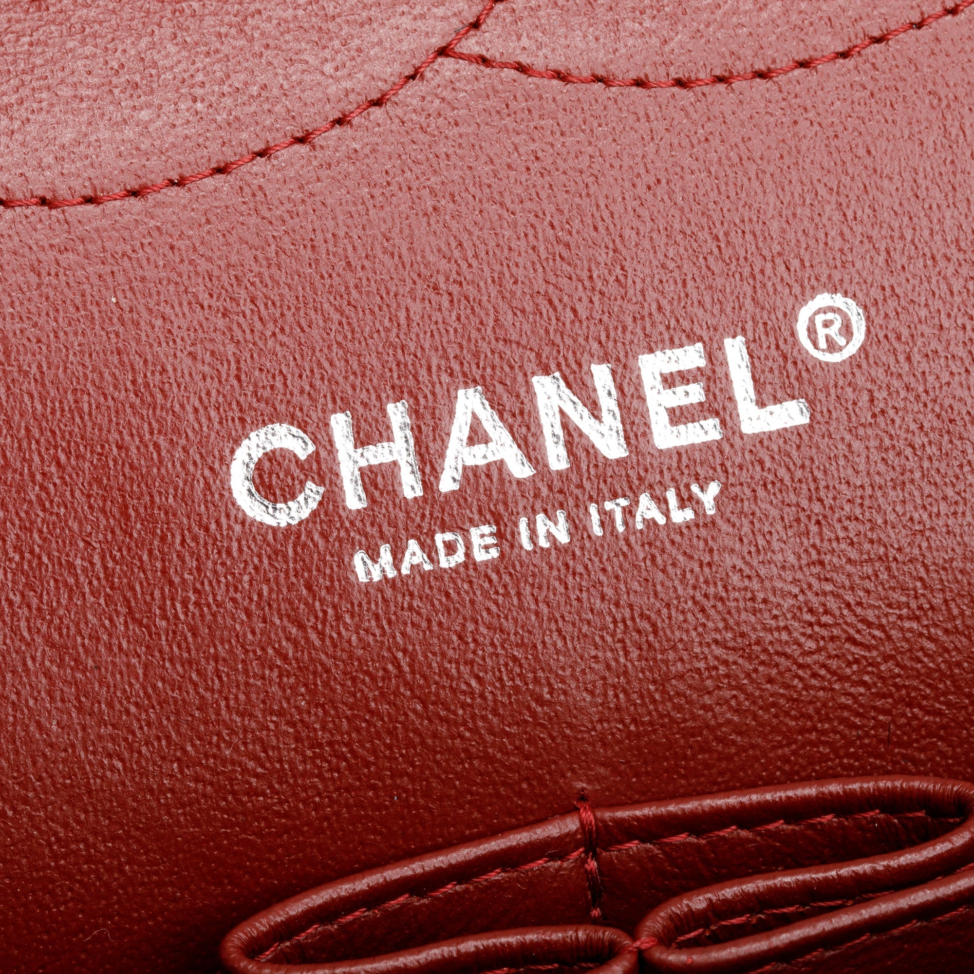 Chanel Red Quilted Caviar Leather Classic Jumbo Double Flap Bag w/ Box & Authenticity Card